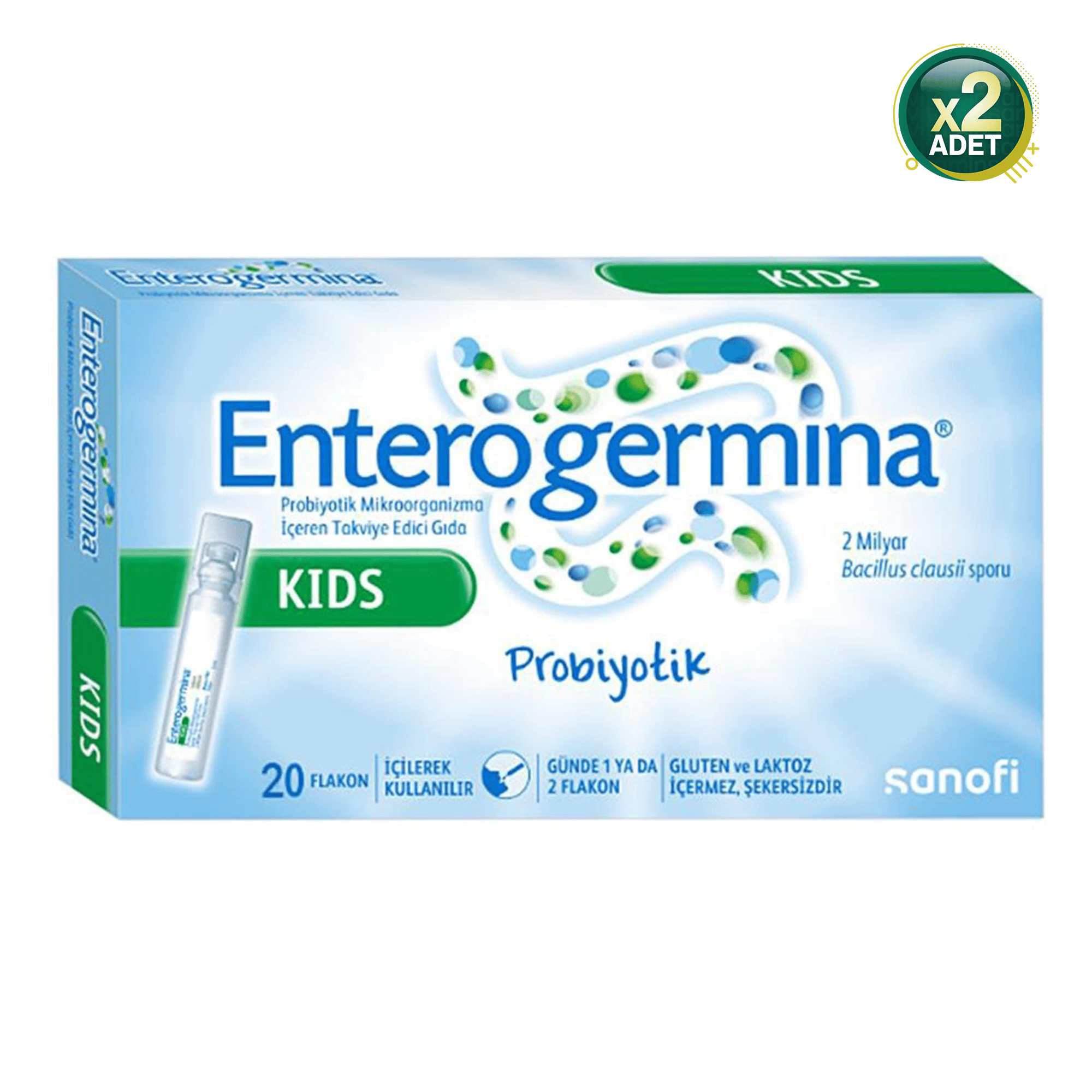 Enterogermina Kids Çocuklar İçin 5 ml x 20 Flakon 2 Adet