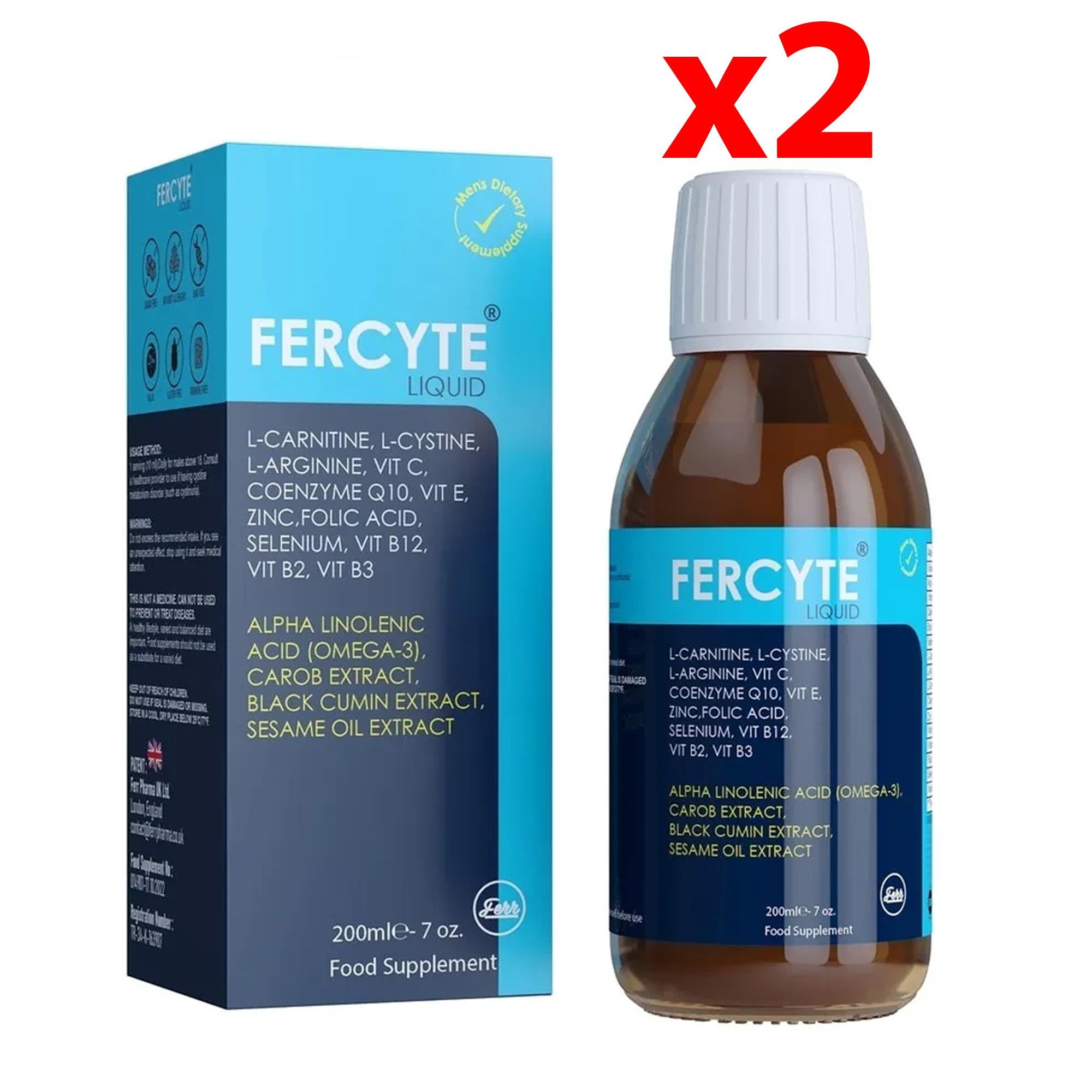 Ferr Pharma Fercyte Liquid 200 ml 2 Adet