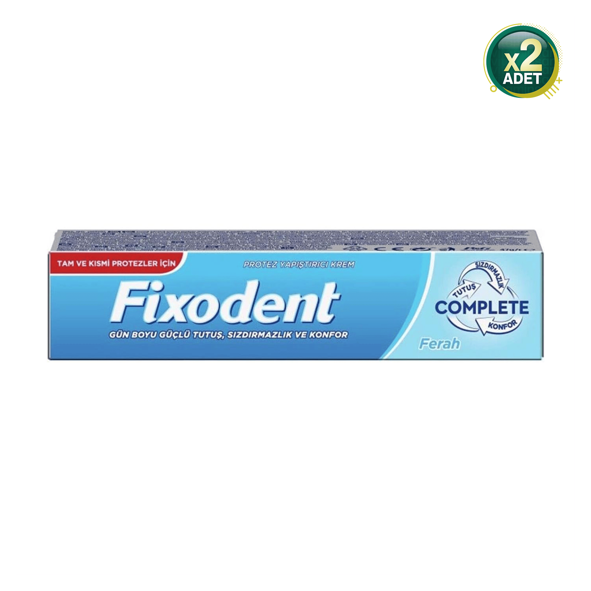 Fıxodent Protez Yapıstırıcı Krem 47 gr Complete Ferah 2 Adet