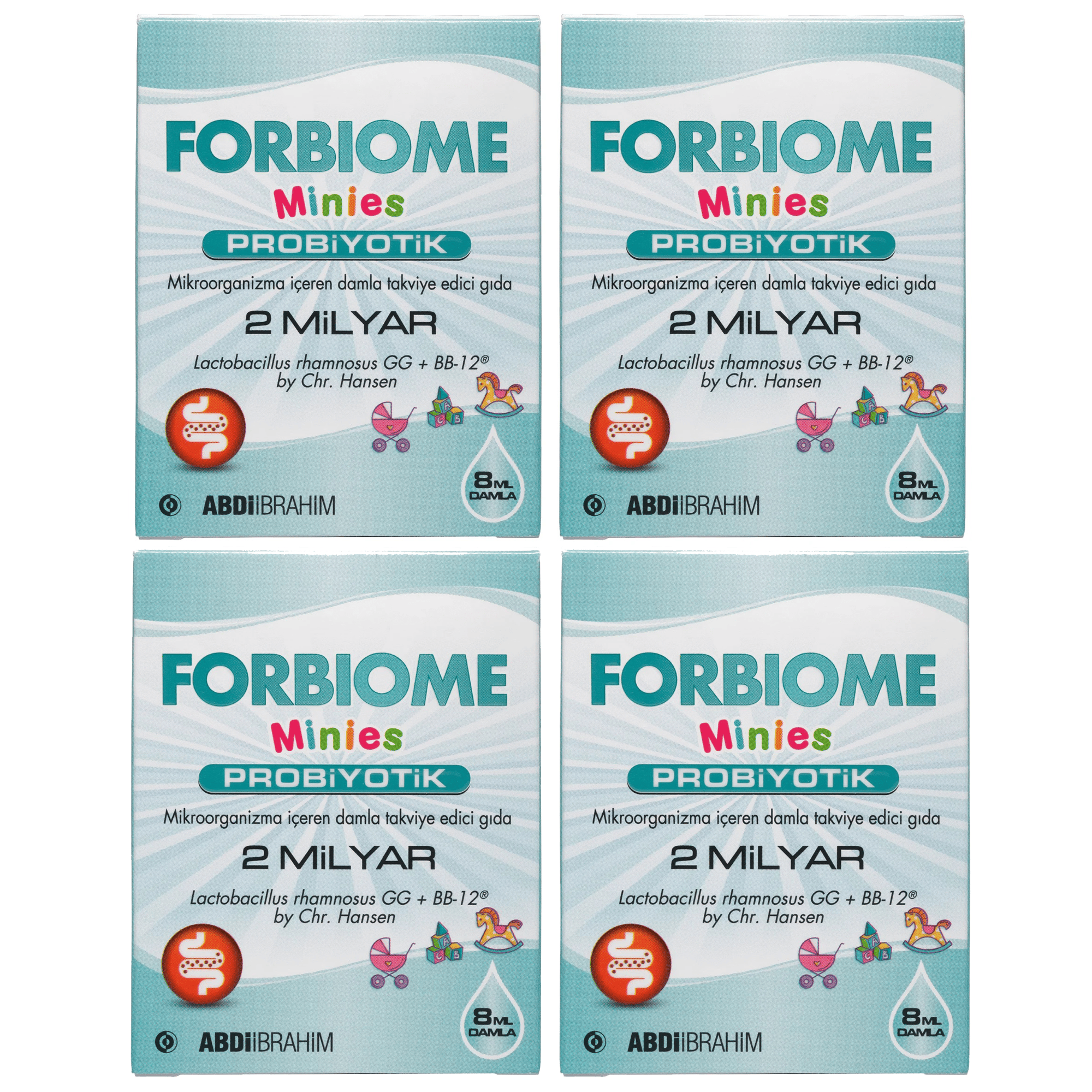 Forbiome Minies Probiyotik Damla 8 ml 4 Adet