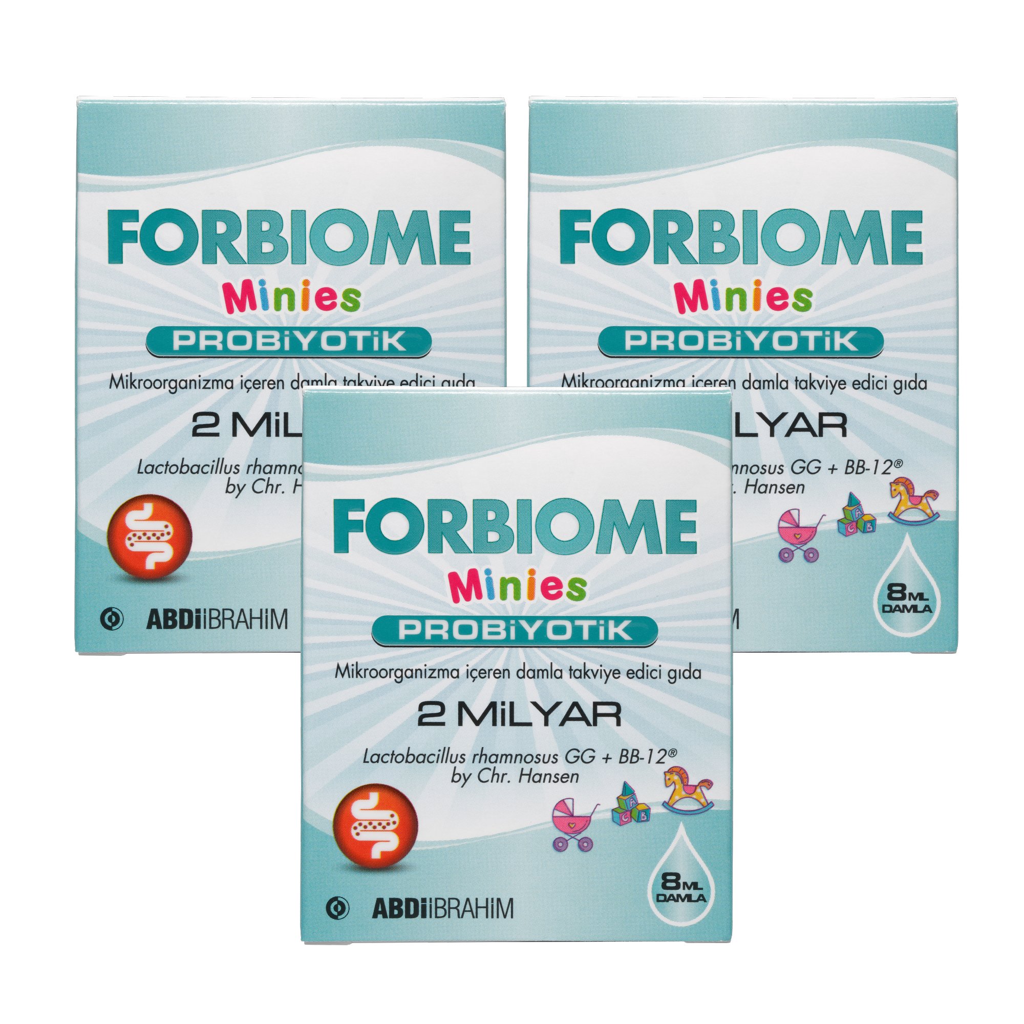 Forbiome Minies Probiyotik Damla 8 ml 3 Adet