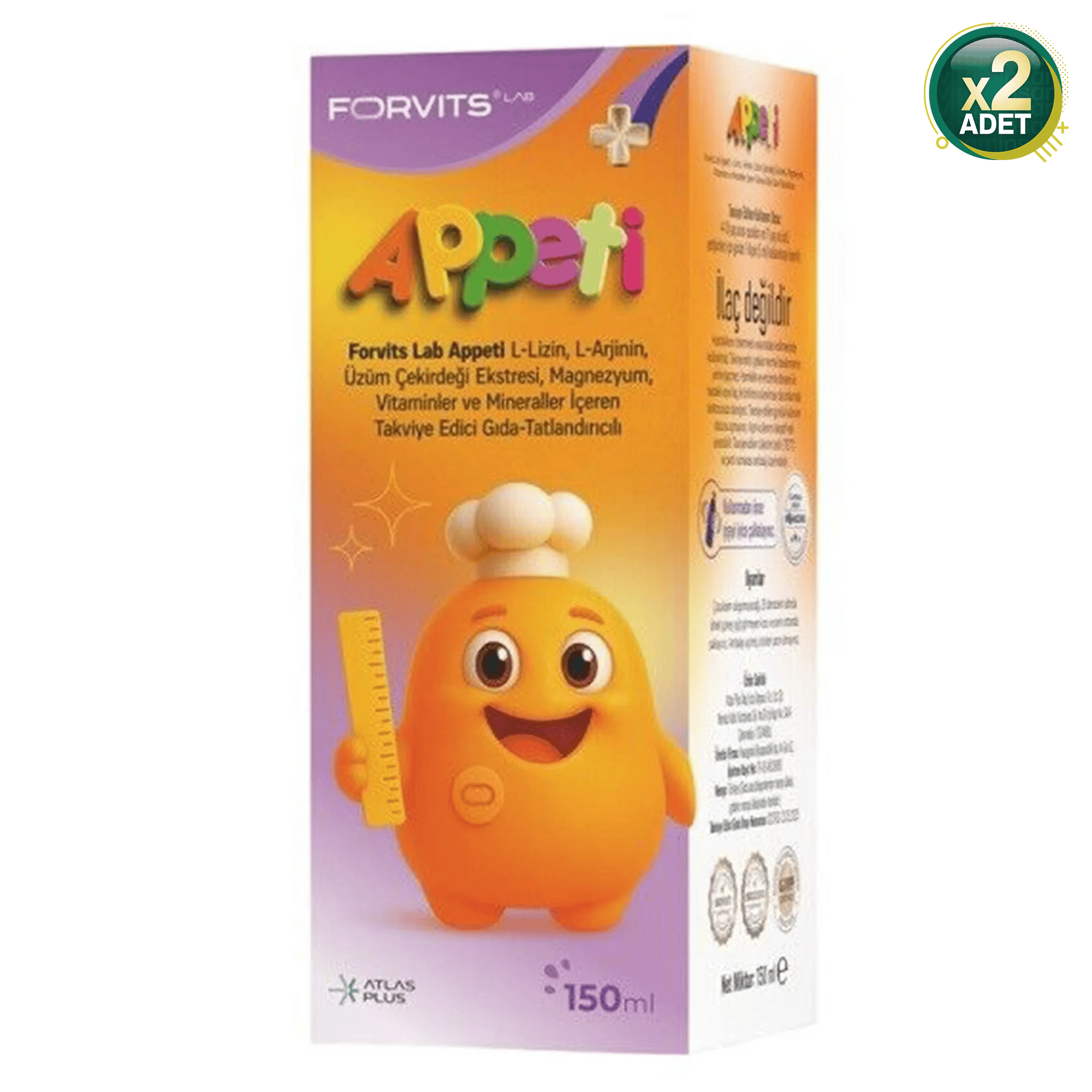 Forvits Lab Appeti Sıvı 150 ml 2'li Paket