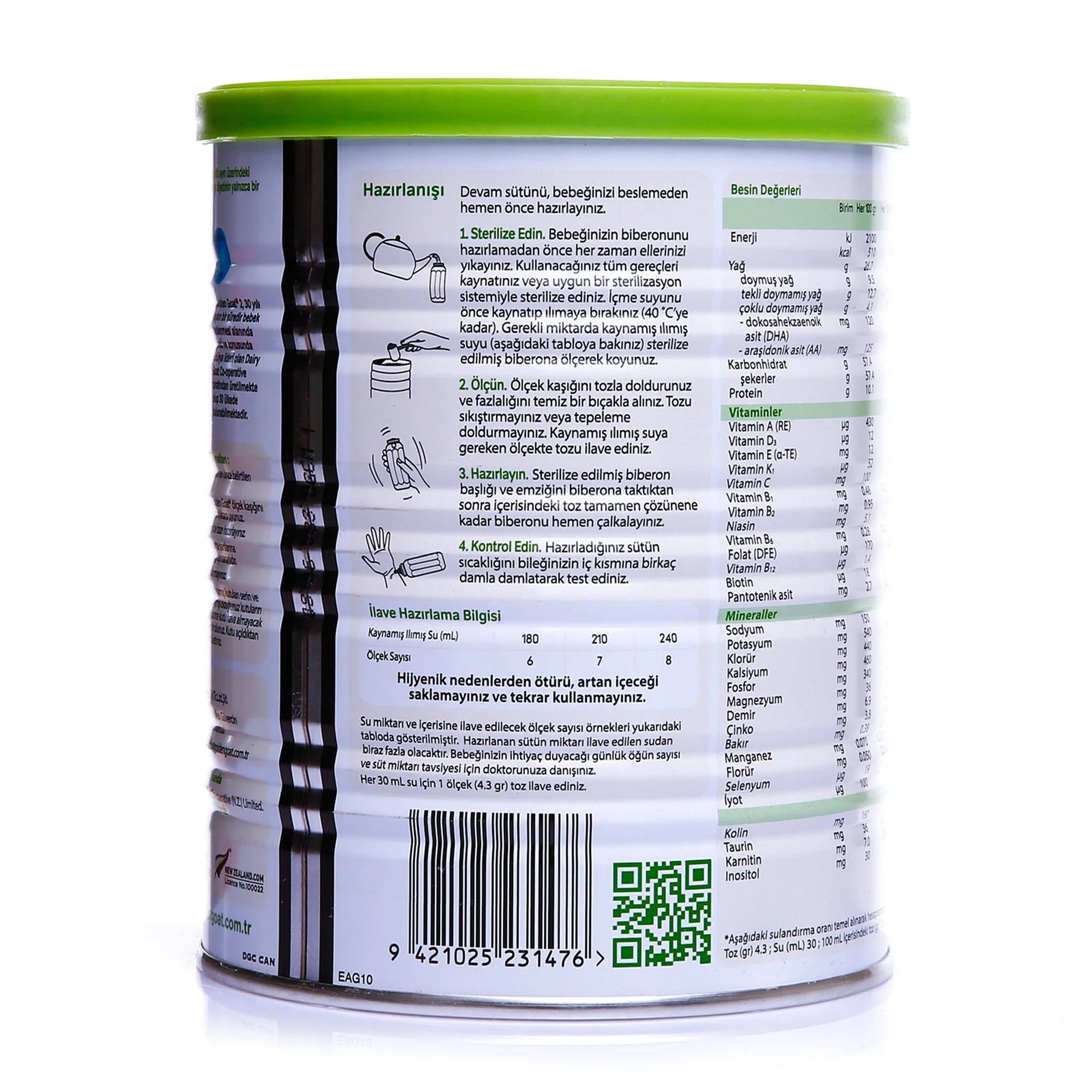 Golden Goat 2 Keçi Sütü Bazlı Ürün 400gr 6 Adet