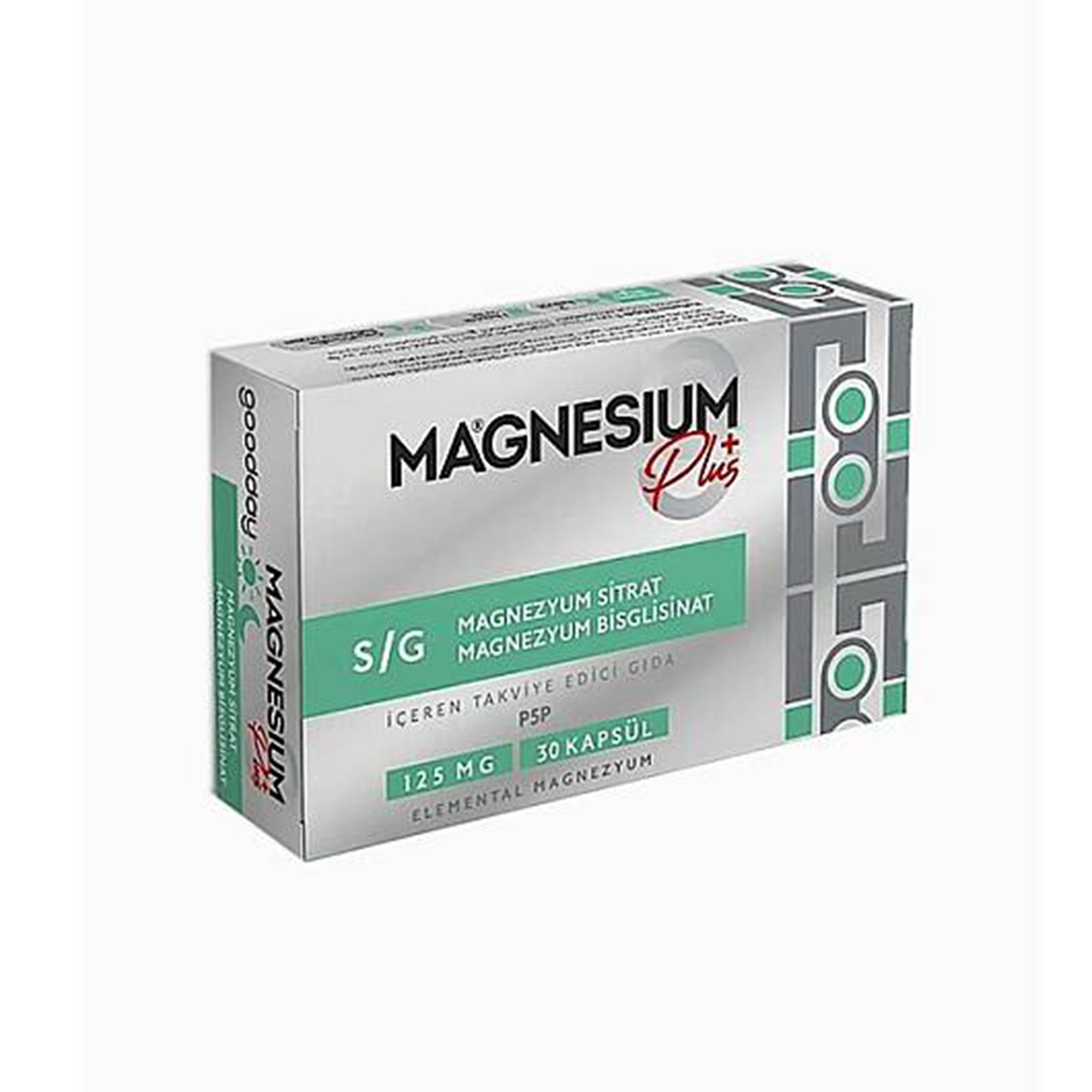 Goodday Magnesium Plus S/G Magnezyum Sitrat Magnezyum Bisglisinat 30 Kapsül