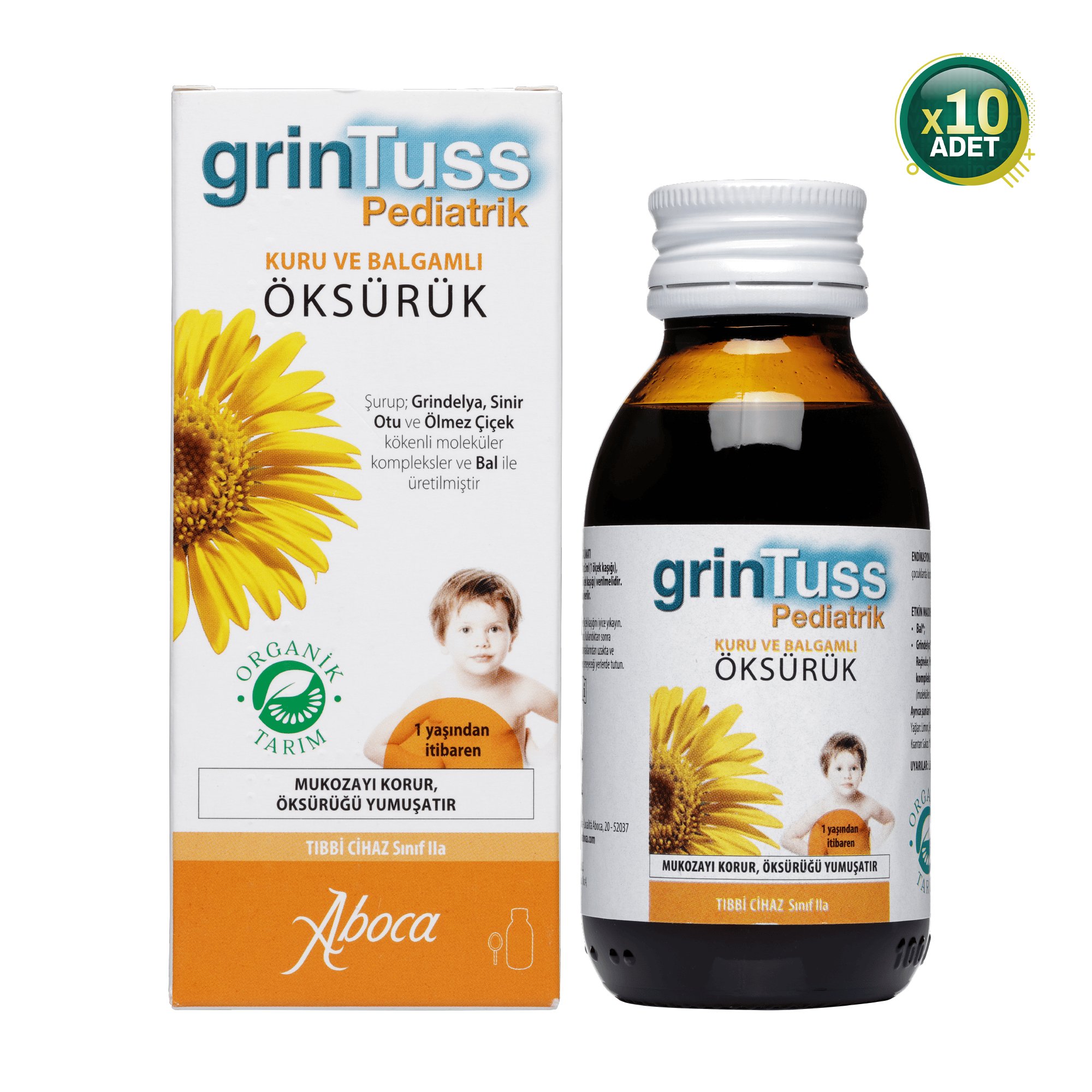 Grintuss Pediatrik Öksürük Şurubu 128 gr 10 Adet