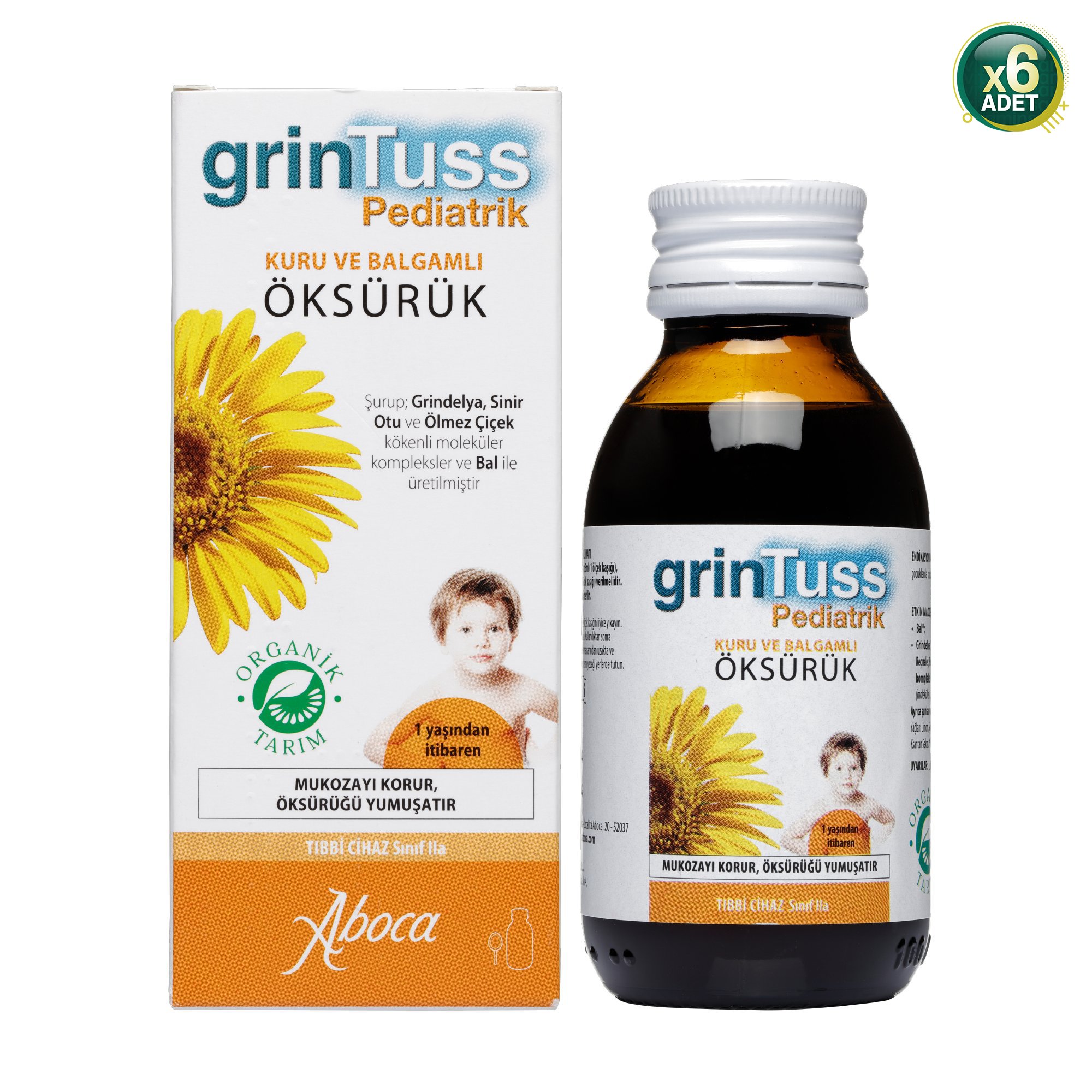 Grintuss Pediatrik Öksürük Şurubu 128 gr 6 Adet