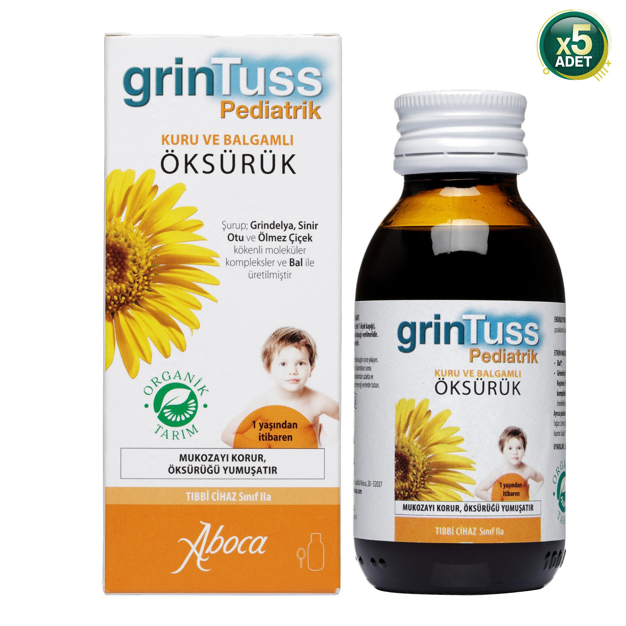Grintuss Pediatrik Öksürük Şurubu 128 gr 5 Adet