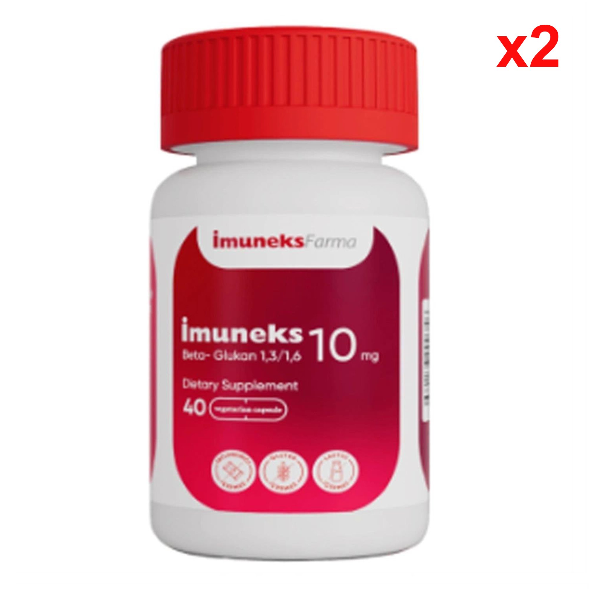 Imuneks Farma 10 mg Beta Glukan İçeren Takviye Edici Gıda 40 Kapsül 2 Adet