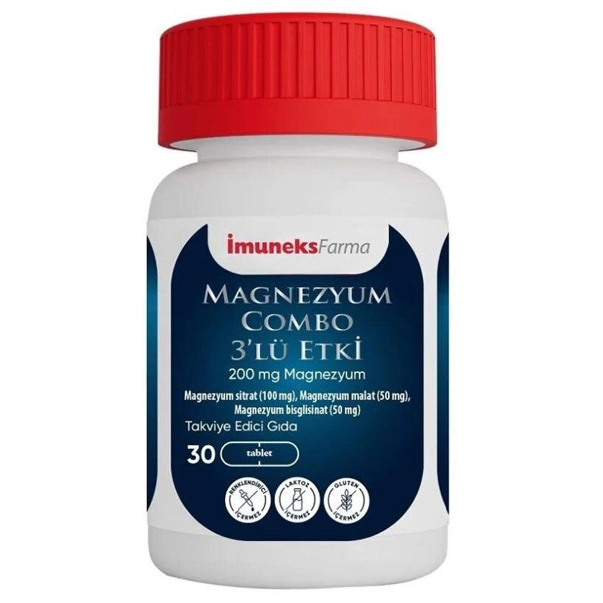 İmuneks Farma Magnezyum Combo 3lü Etki 30 Tablet