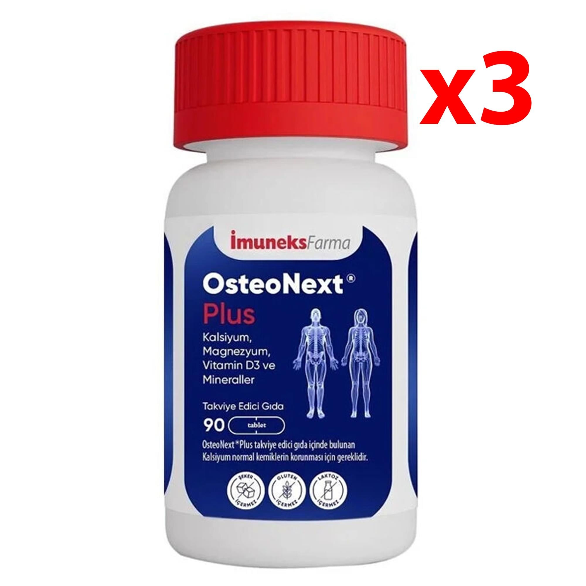 Imuneks Farma OsteoNext Plus Takviye Edici Gıda 90 Tablet 3 Adet