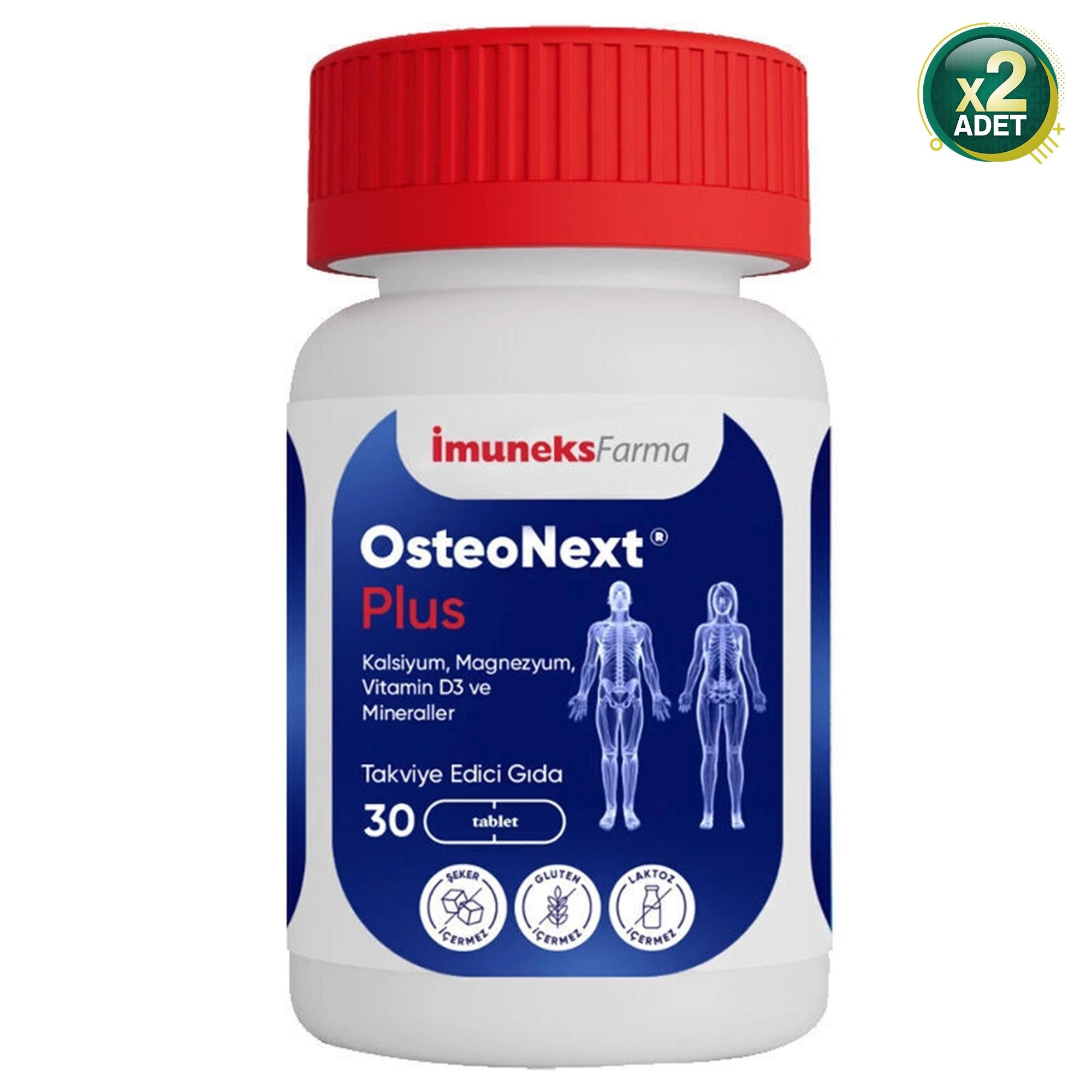 İmuneks Farma OsteoNext Plus Takviye Edici Gıda 30 Tablet 2 Adet