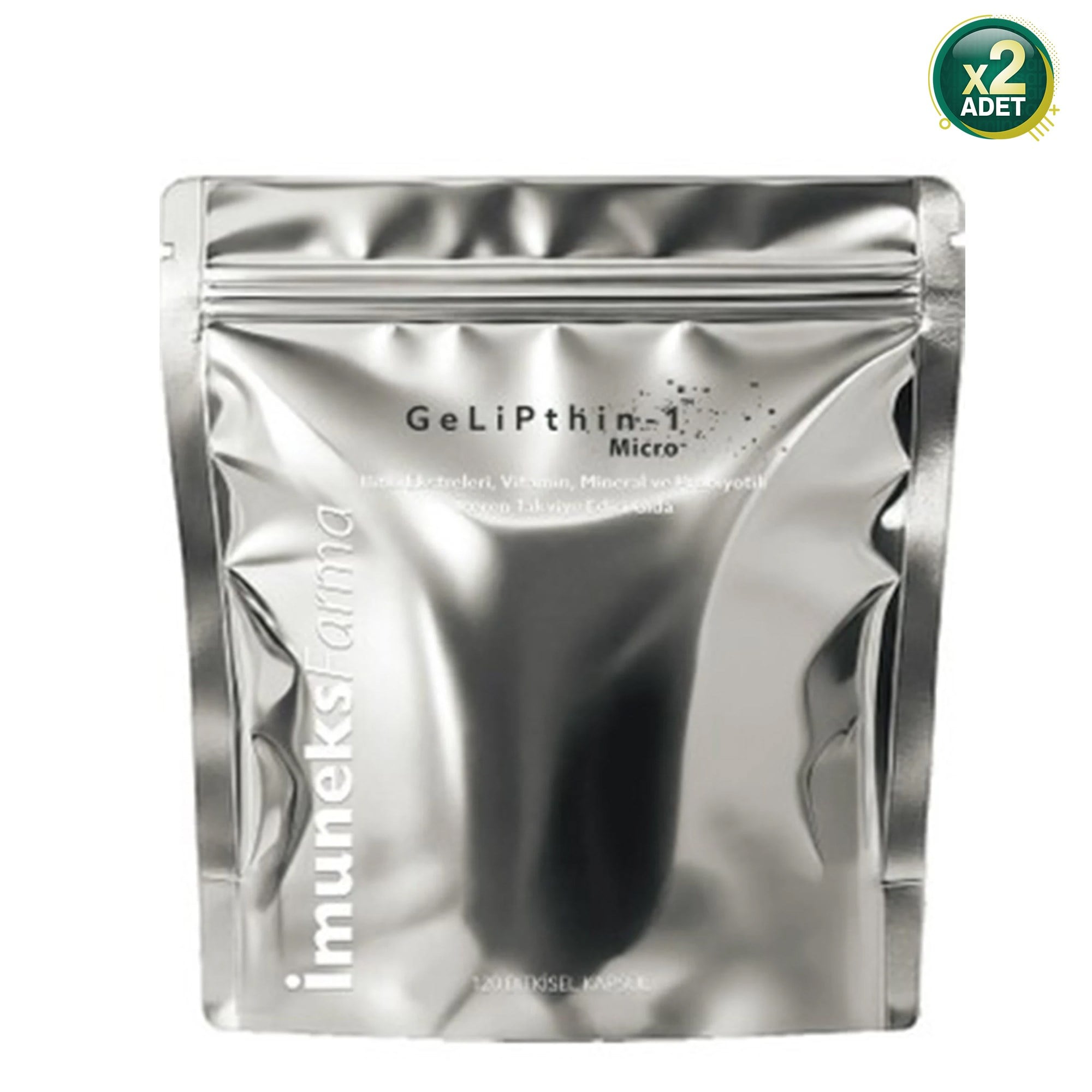 Imuneks Gelipthin-1™ Micro Bitkisel Kapsül 120 Adet Vitamin ve Mineral İçeren Takviye Edici Gıda 2'li Paket