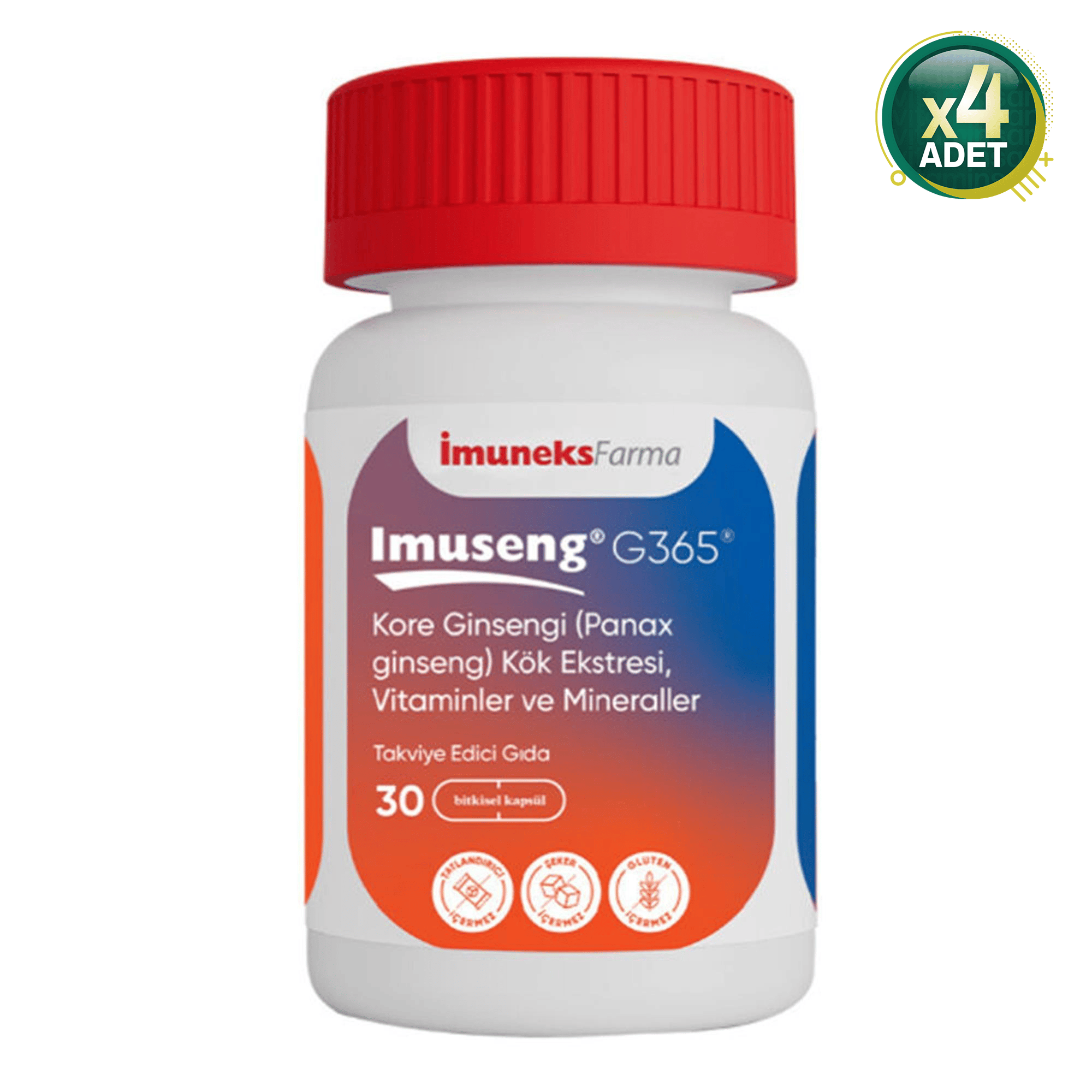İmuseng G365 30 Kapsül 4 Adet