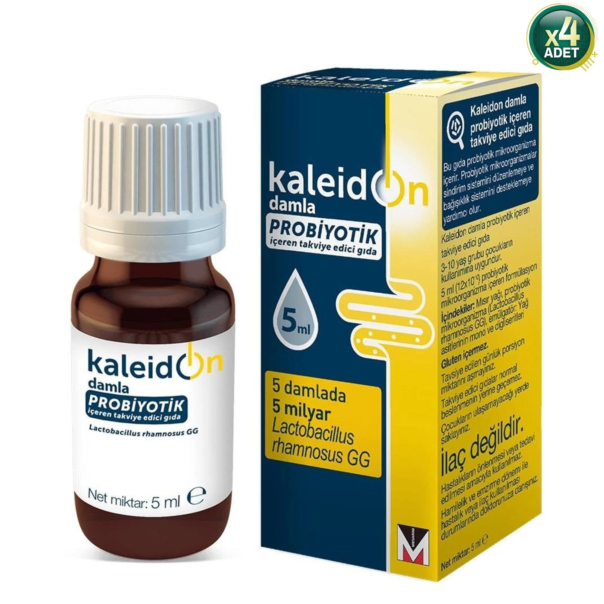 Kaleidon Probiyotik Damla 5 ml 4'lü