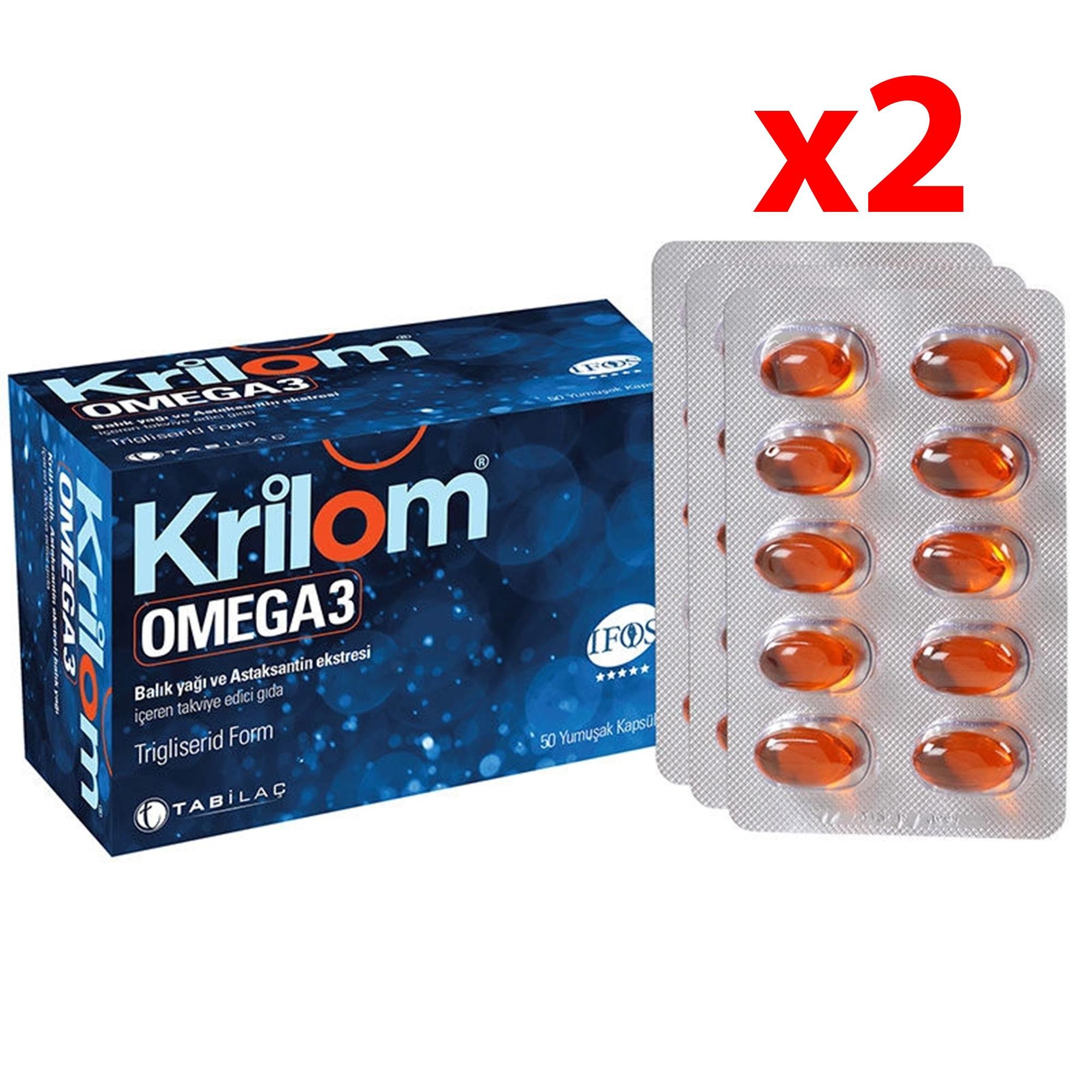Krilom Omega 3 50 Yumuşak Kapsül 2 Adet