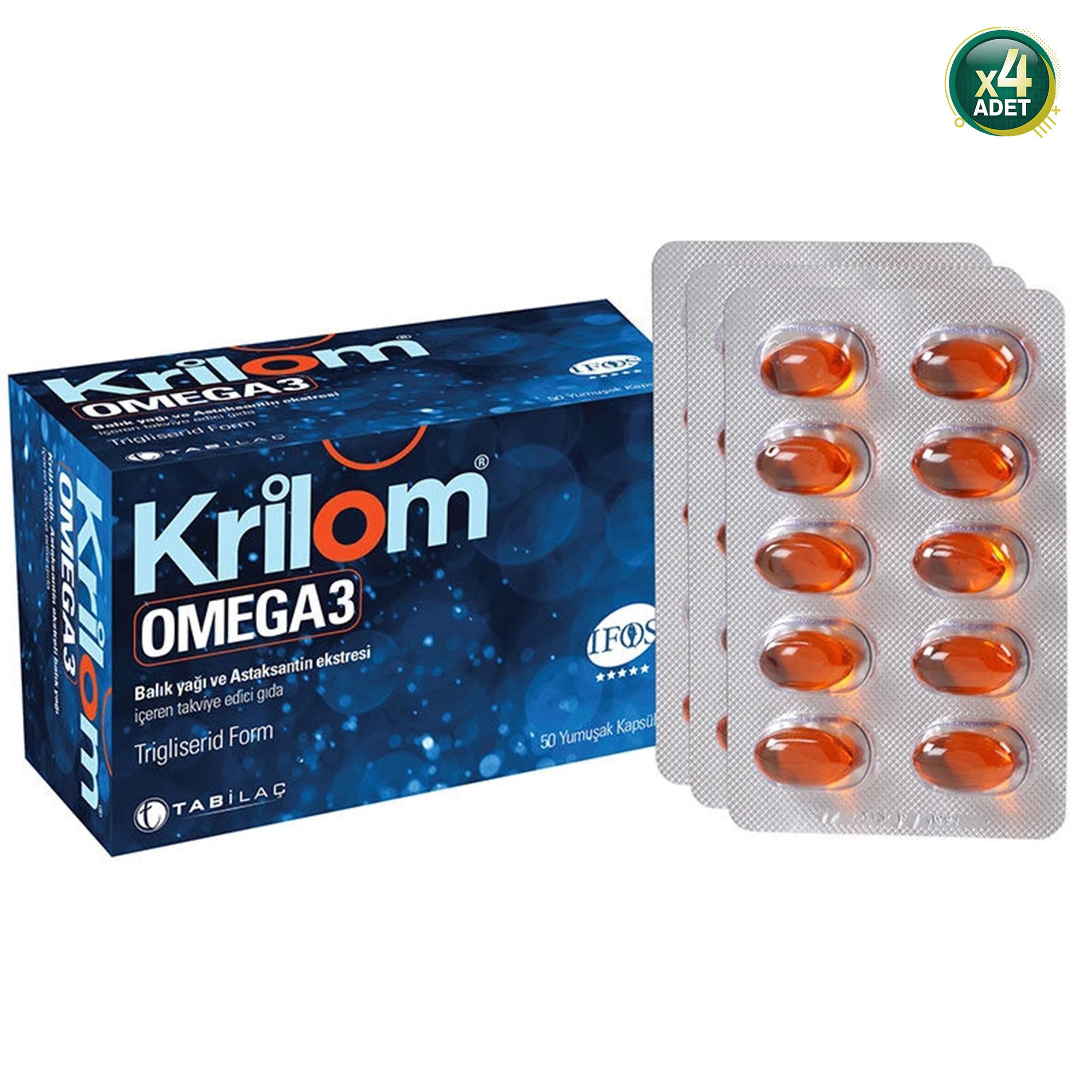 Krilom Omega-3 50 Yumuşak Kapsül 4 Adet