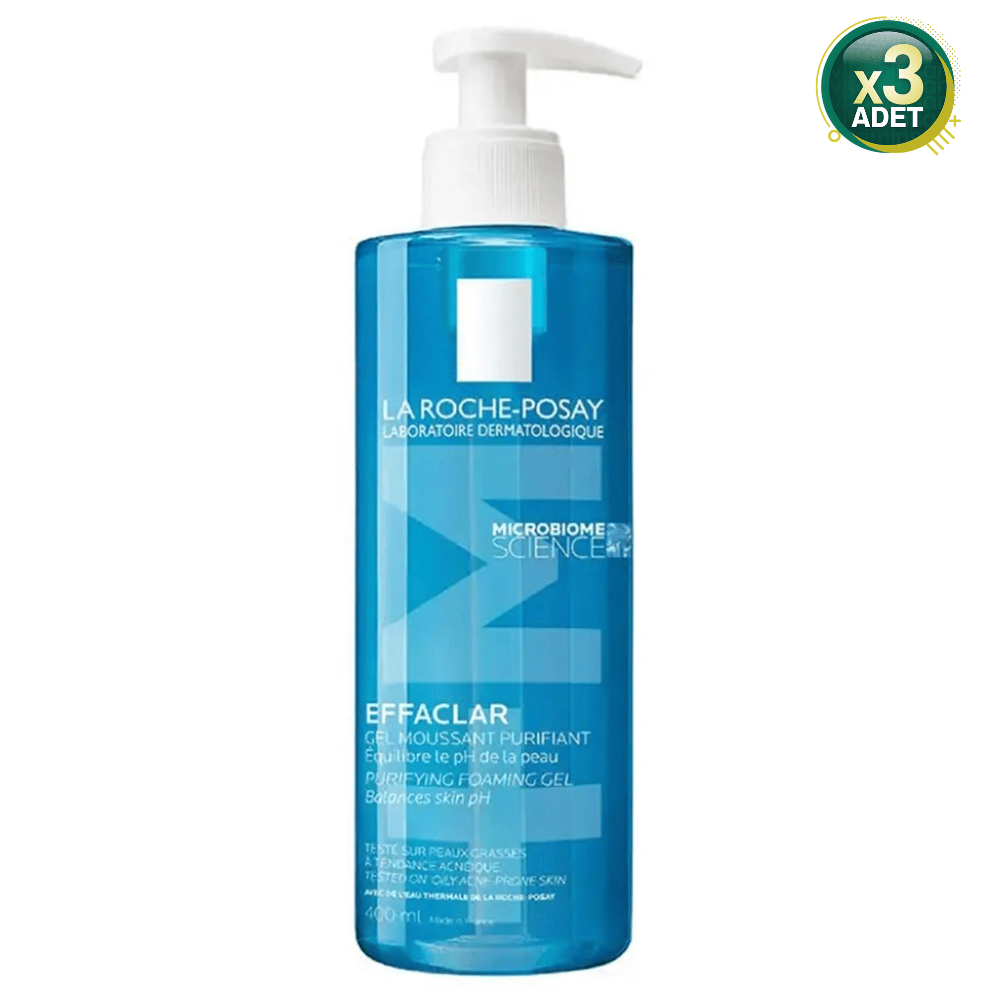 La Roche-Posay Effaclar 400 ml Yüz Temizleme Jeli 3 Adet