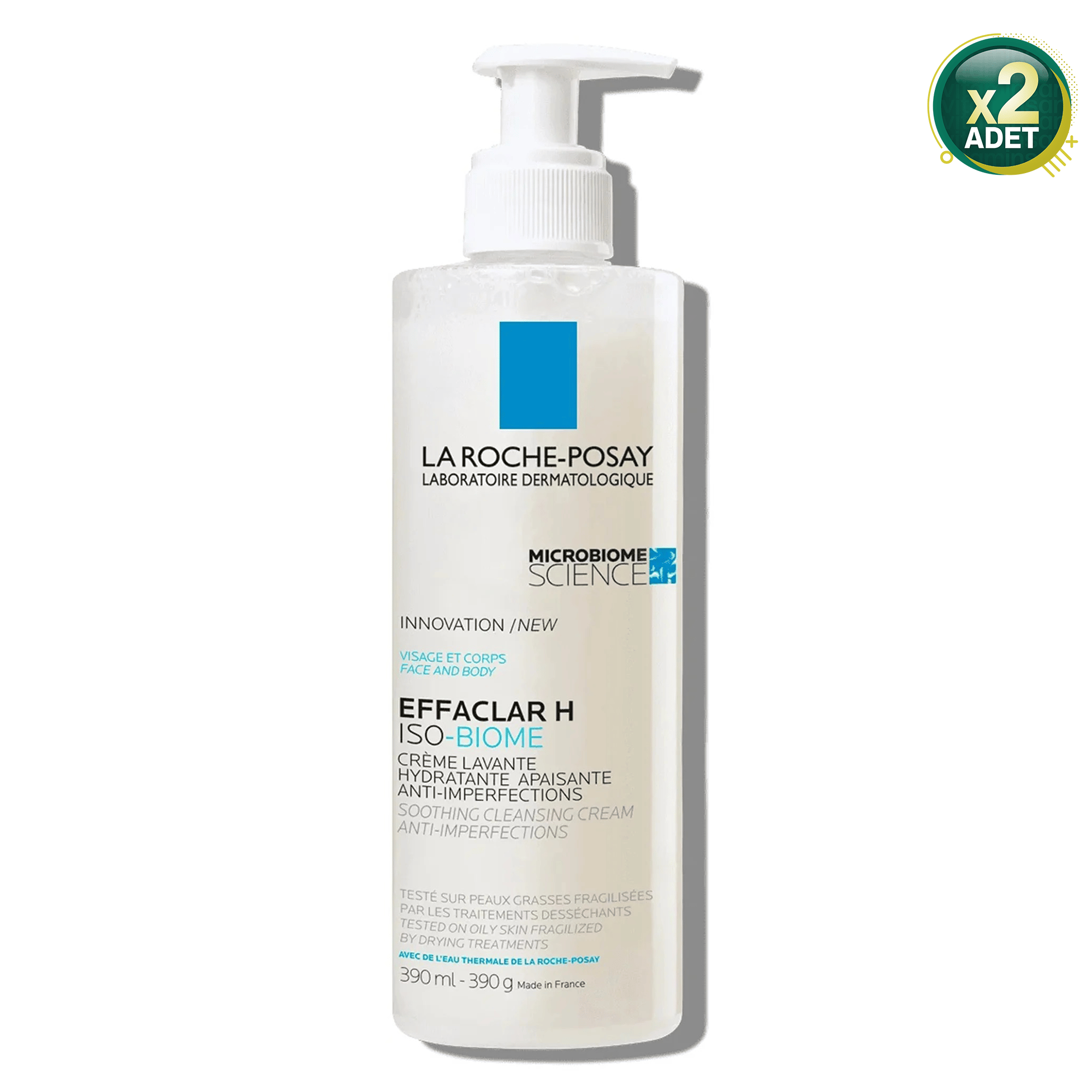 La Roche-Posay Effaclar H Iso Biome Lavant 390 ml Yüz Temizleme Kremi 2 Adet
