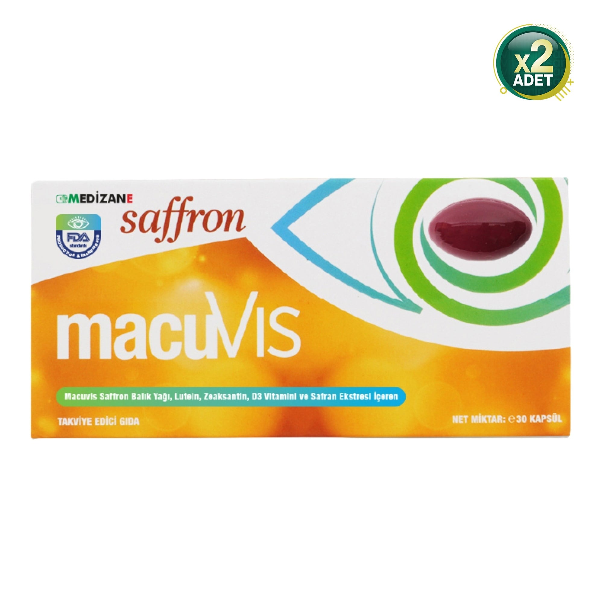 Macuvis Saffron 2x30 Kapsül