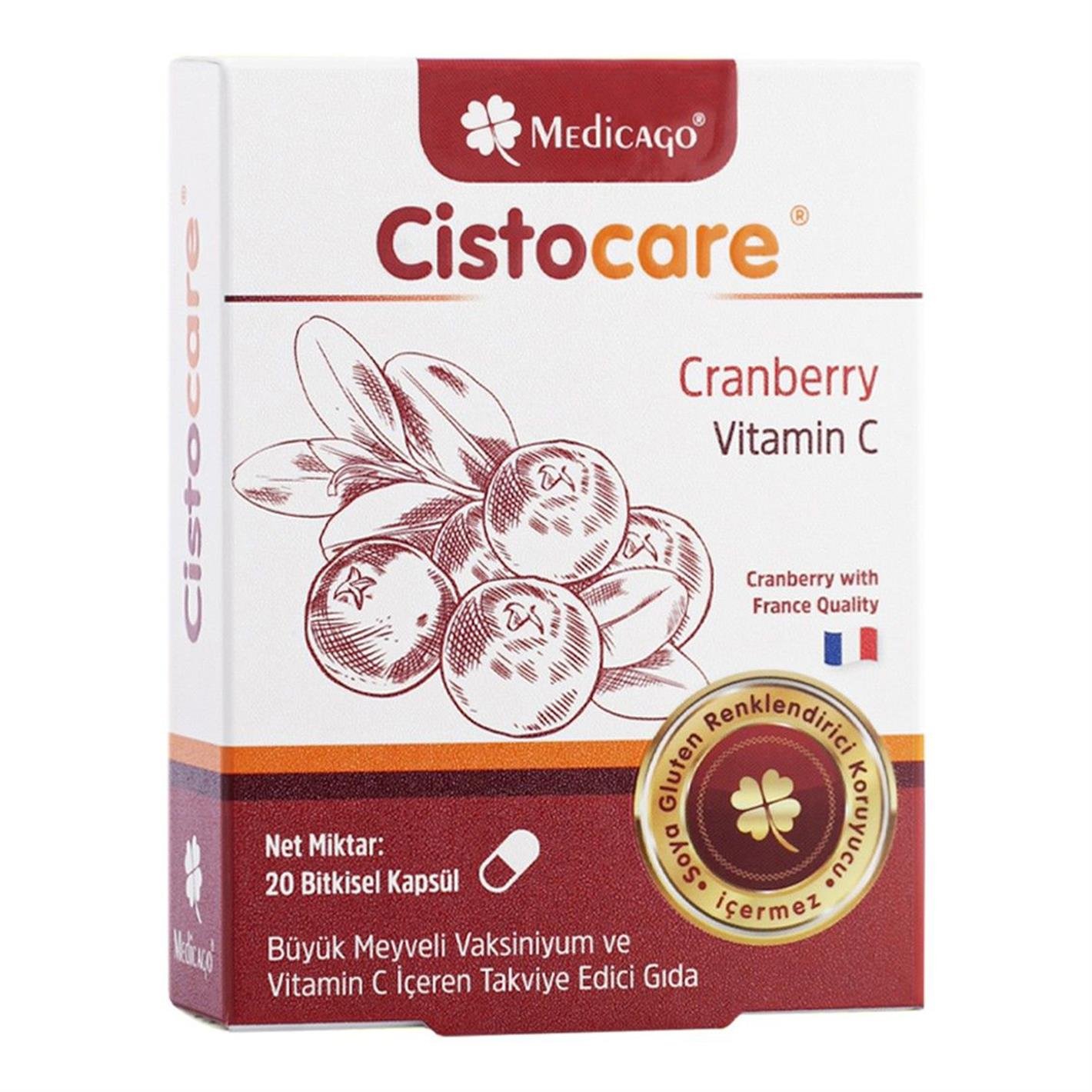 Medicago Cistocare Cranberry 20 Kapsül