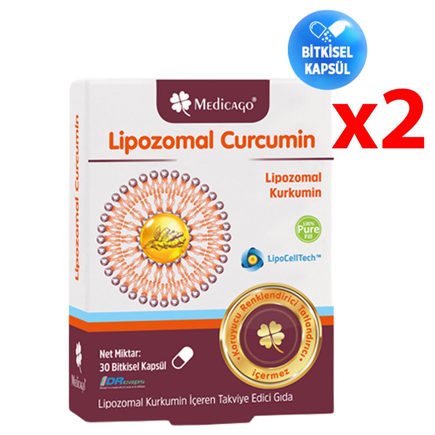 Medicago Lipozomal Curcumin 30 Tablet 2 Adet