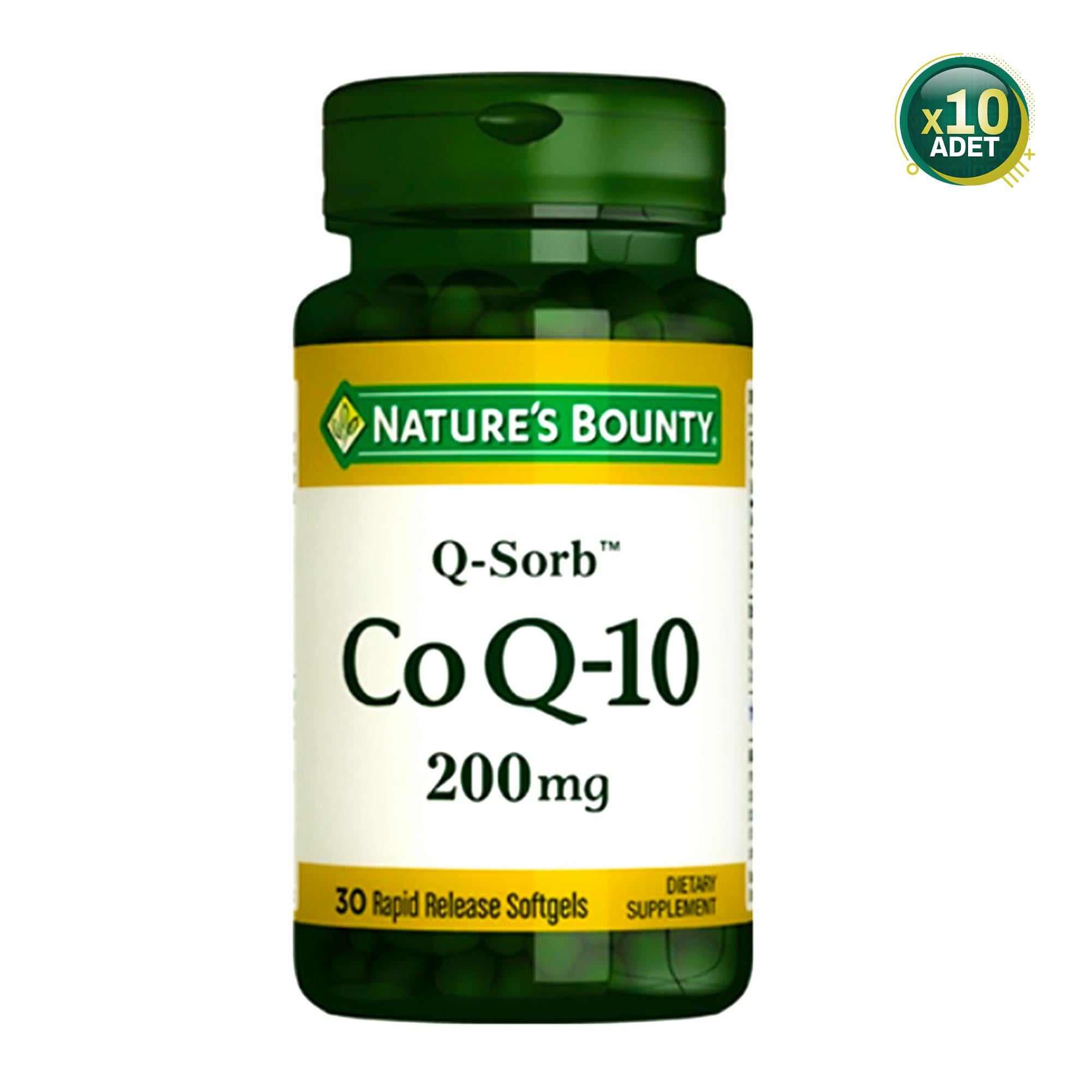 Natures Bounty Coenzyme Q-10 200 mg 30 Kapsül 10 Adet