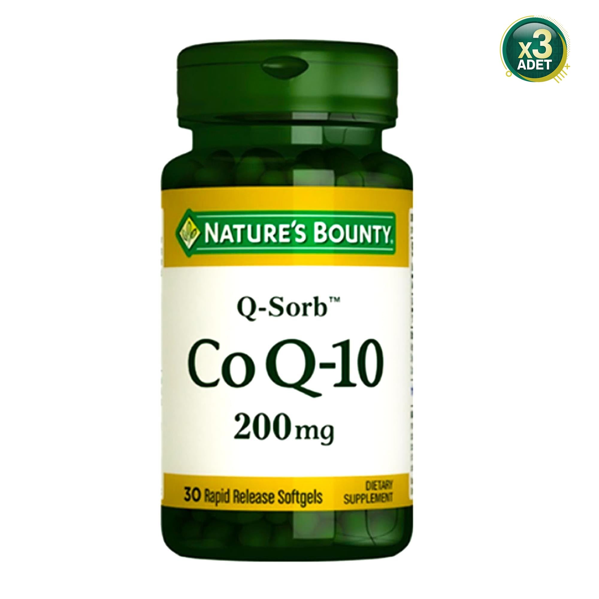Nature's Bounty CoQ-10 200 mg 30 Softgel 3 Adet