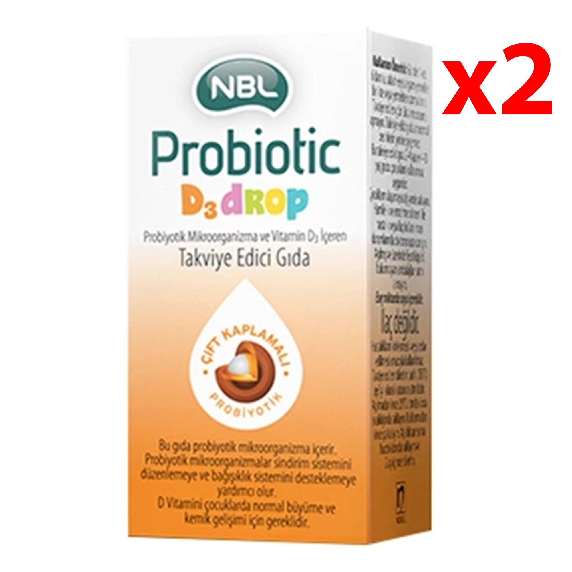 NBL Probiotic D3 Drop Takviye Edici Gıda 7.5 ml 2 Adet