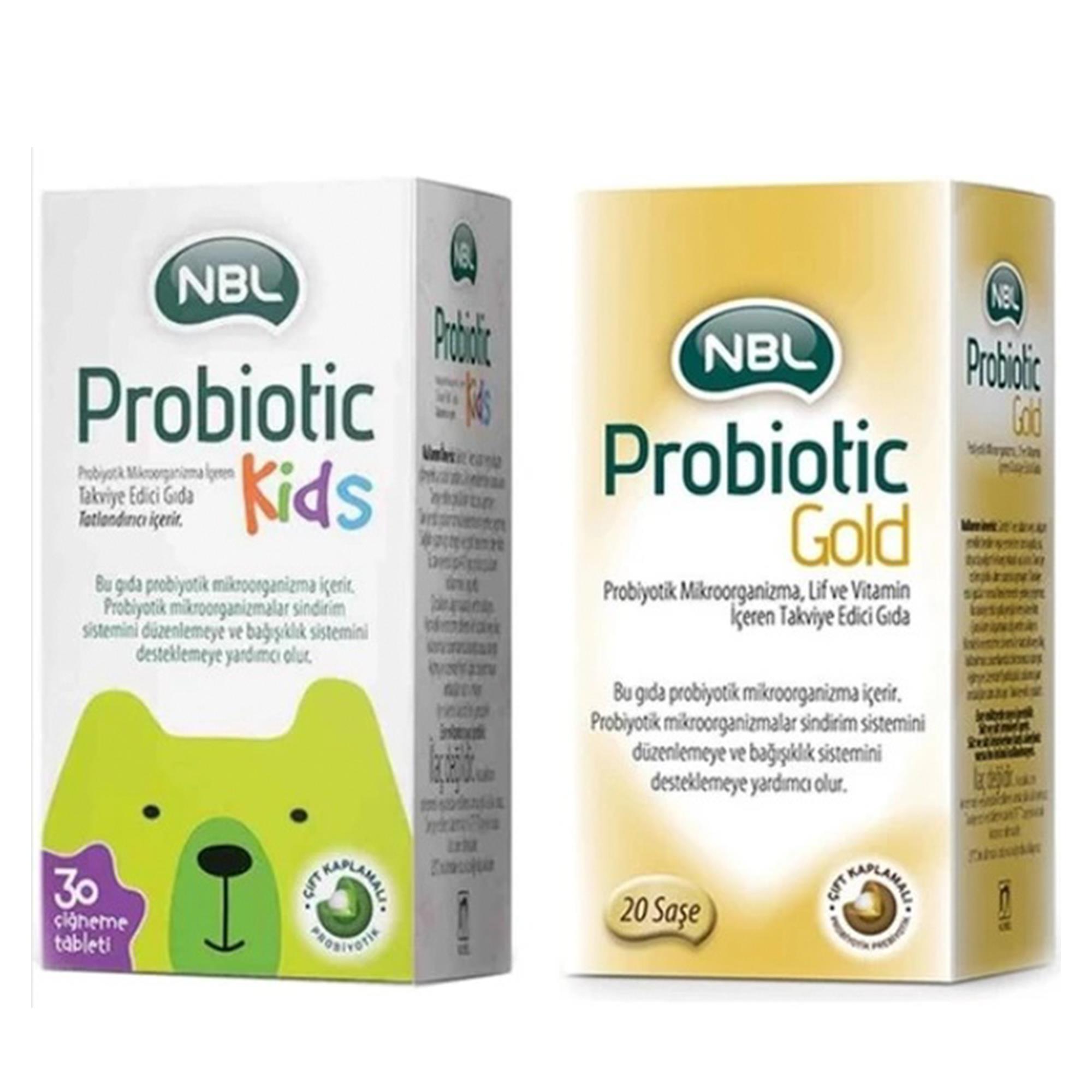 NBL Probiotic Gold 20 Saşe ve Kids 30 Tablet