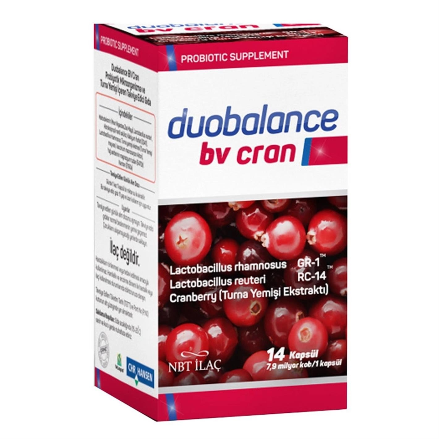 NBT İlaç Duobalance Bv Cran Takviye Edici Gıda 14 Kapsül