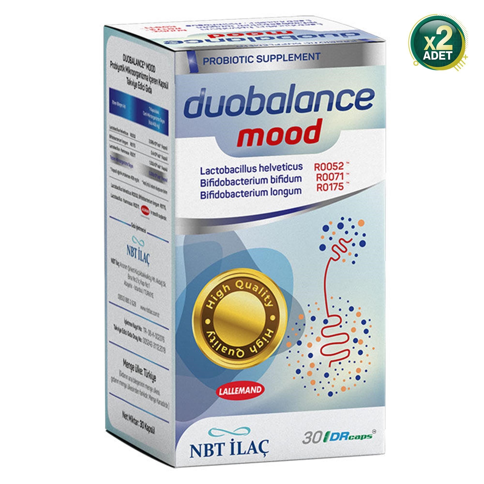 NBT İlaç Duobalance Mood Takviye Edici Gıda 30 Kapsül 2 Adet
