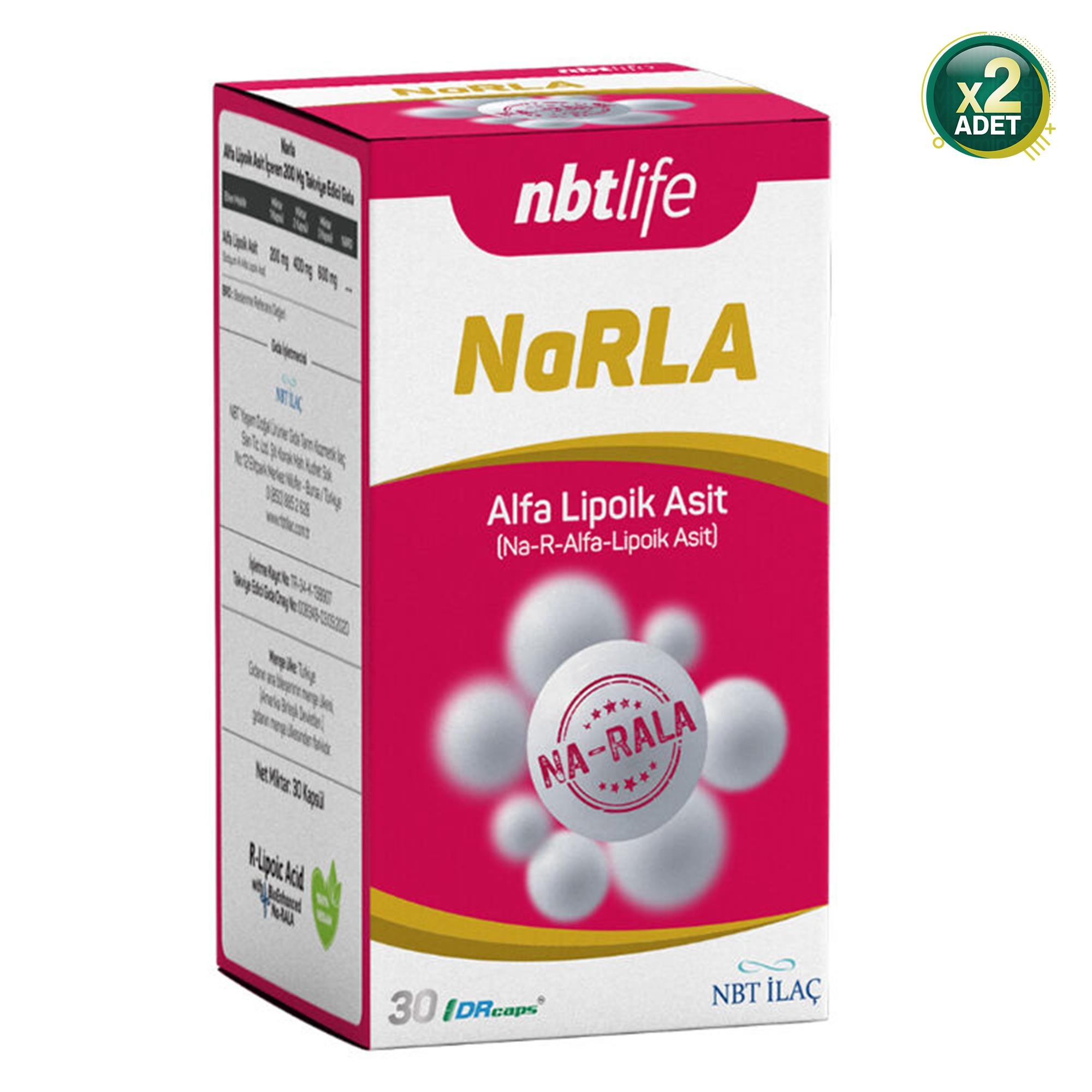 Nbt Life Narla Alfa Lipoik Asit Takviye Edici Gıda 30 Kapsül 2 Adet
