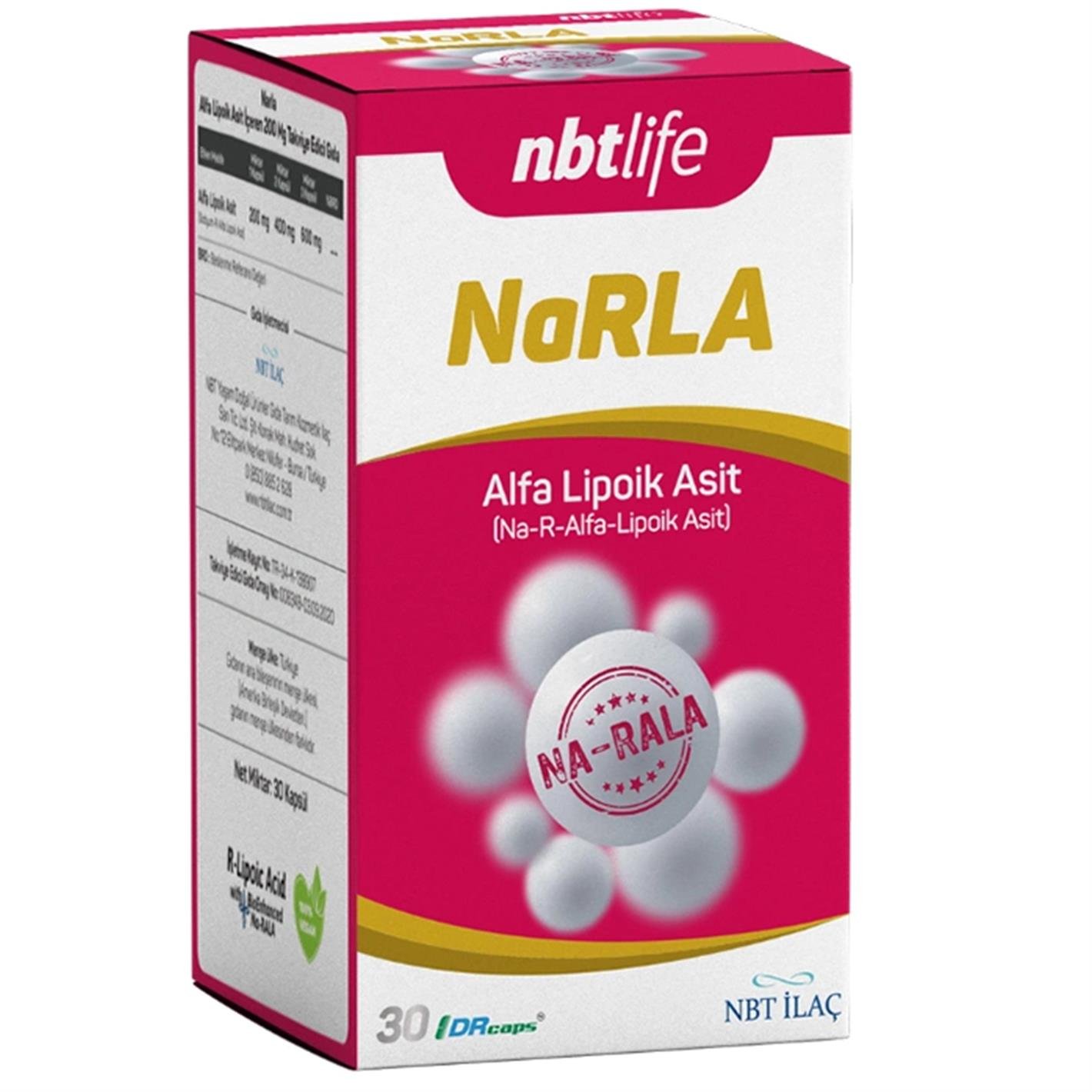 Nbt Life Narla Alfa Lipoik Asit Takviye Edici Gıda 30 Kapsül