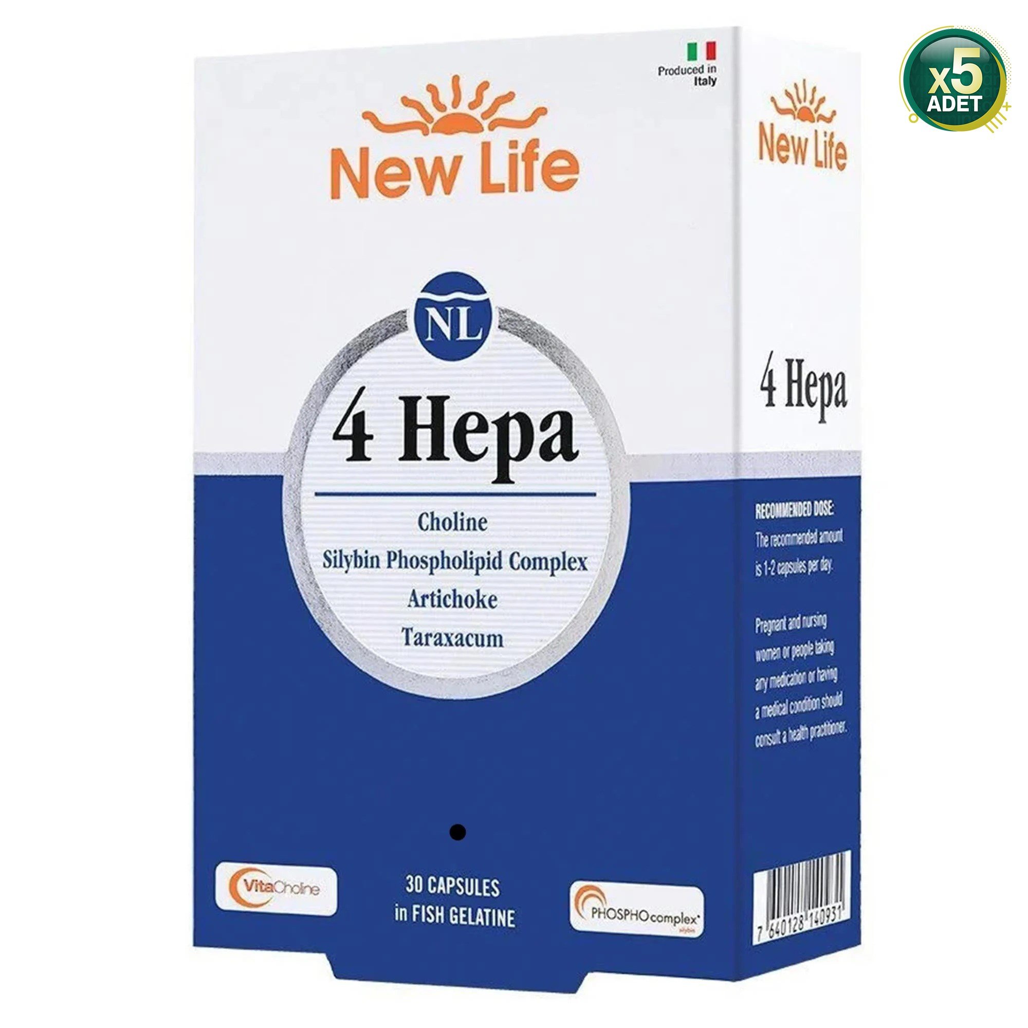New Life 4 Hepa 30 Kapsül 5'li Paket