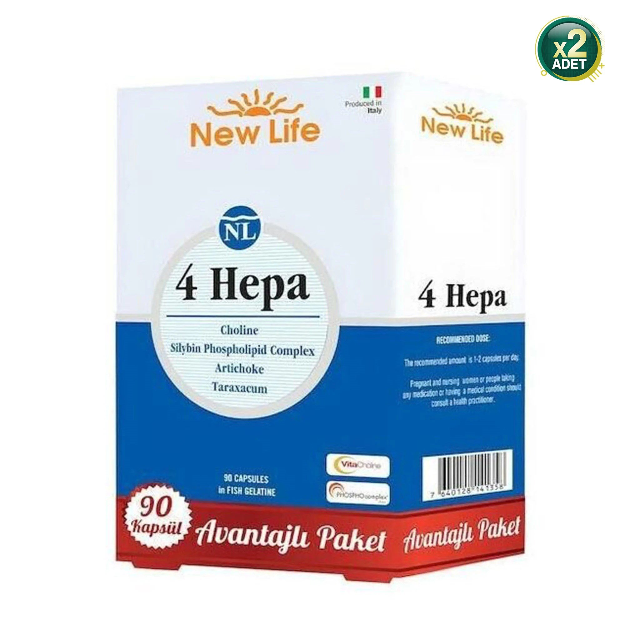 New Life 4 Hepa 90 Kapsül 2 'li Paket