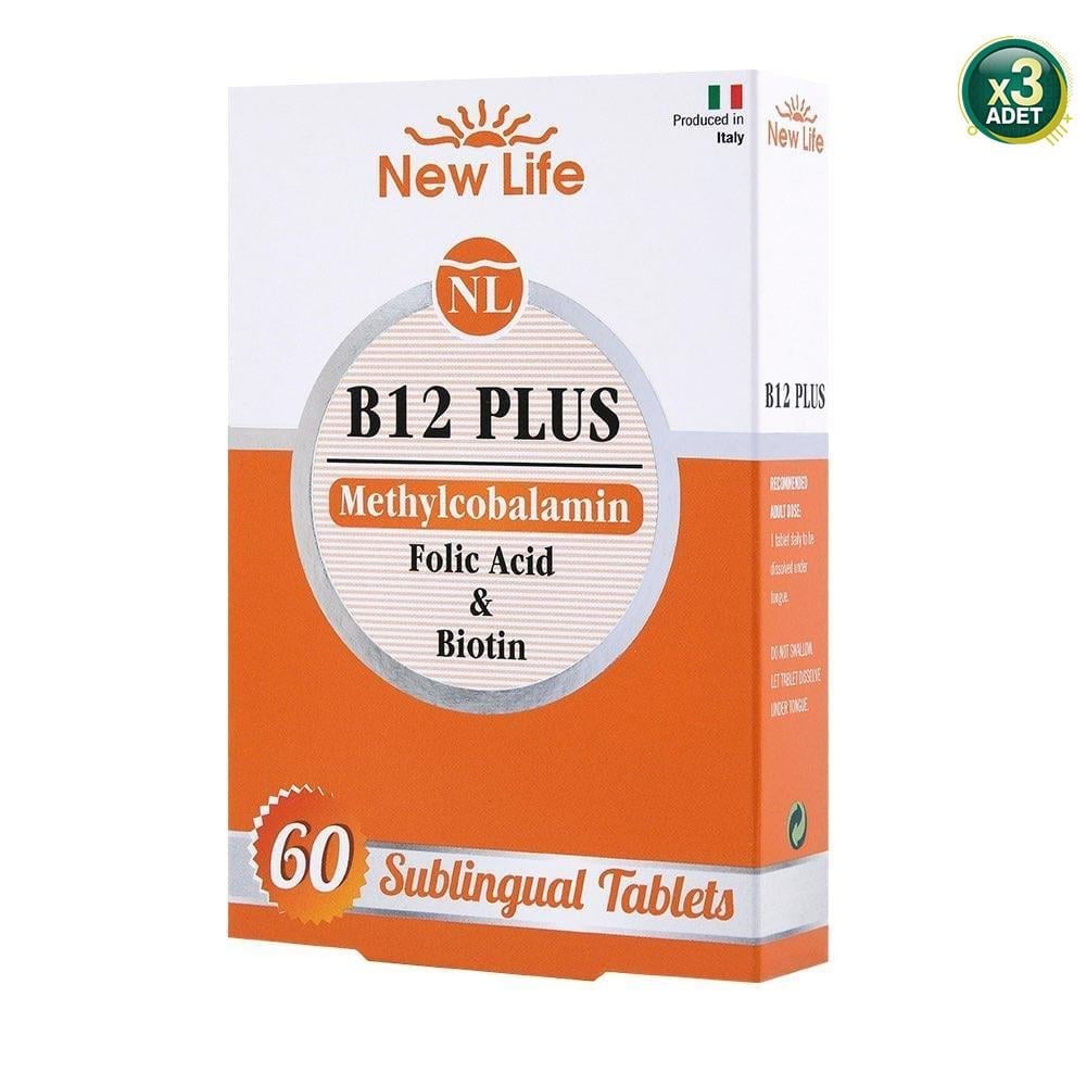 New Life B12 Plus Dilaltı 60 Tablet 3 Adet