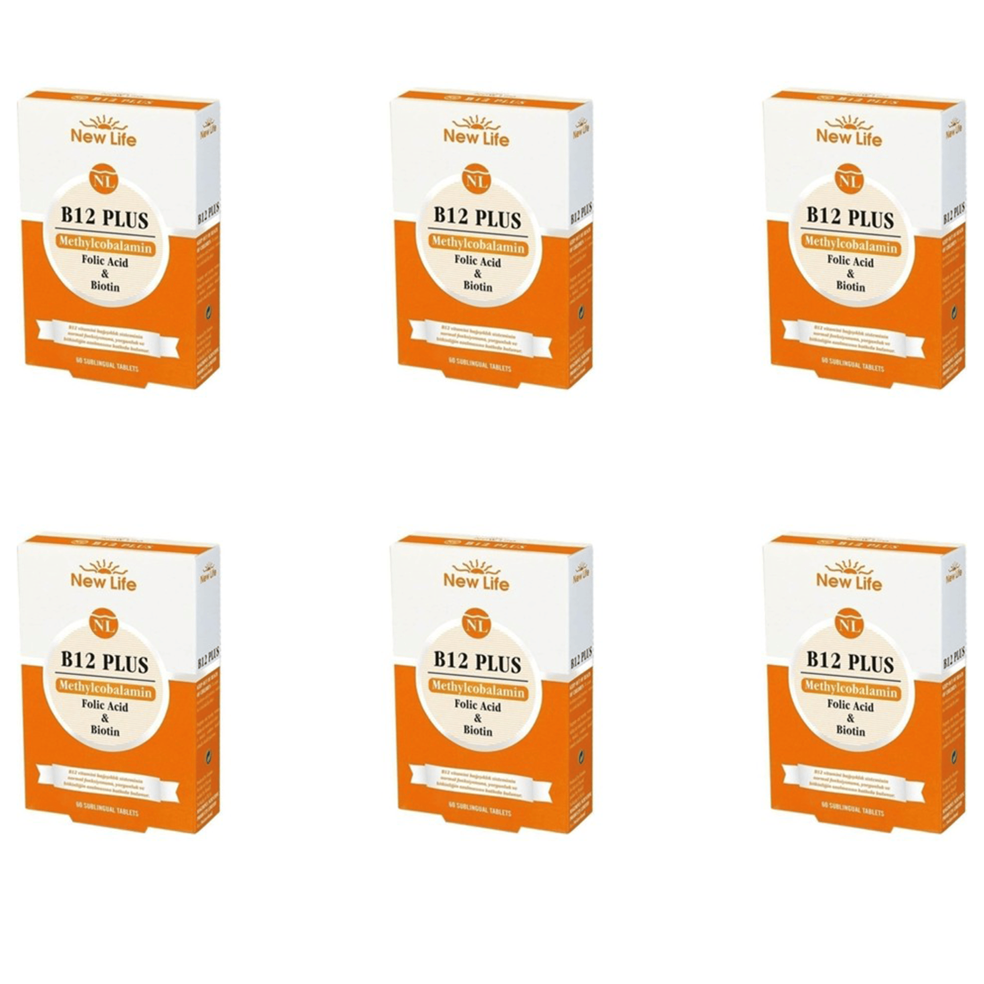 New Life B12 Plus Dilaltı 60 Tablet 6 Adet