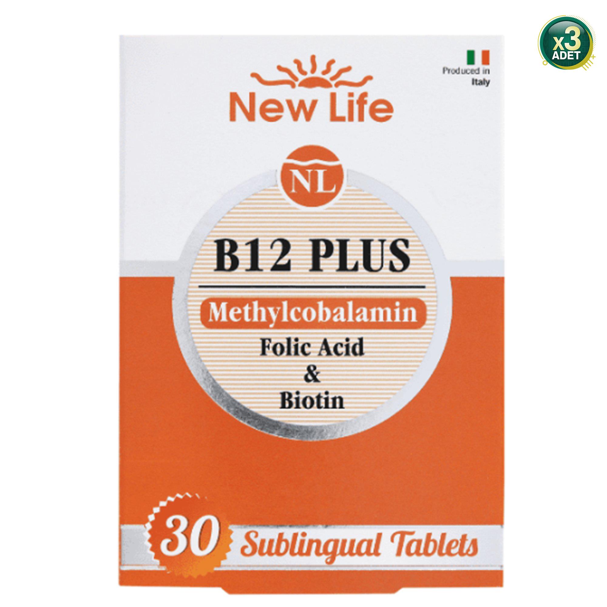 New Life B12 Plus Methylcobalamin 30 Tablet 3 Adet
