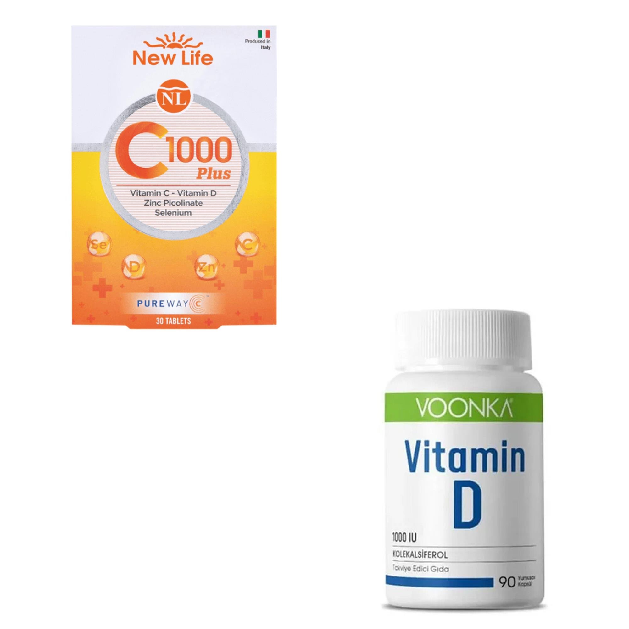 New Life C-1000 Plus + Voonka D Vitamini 