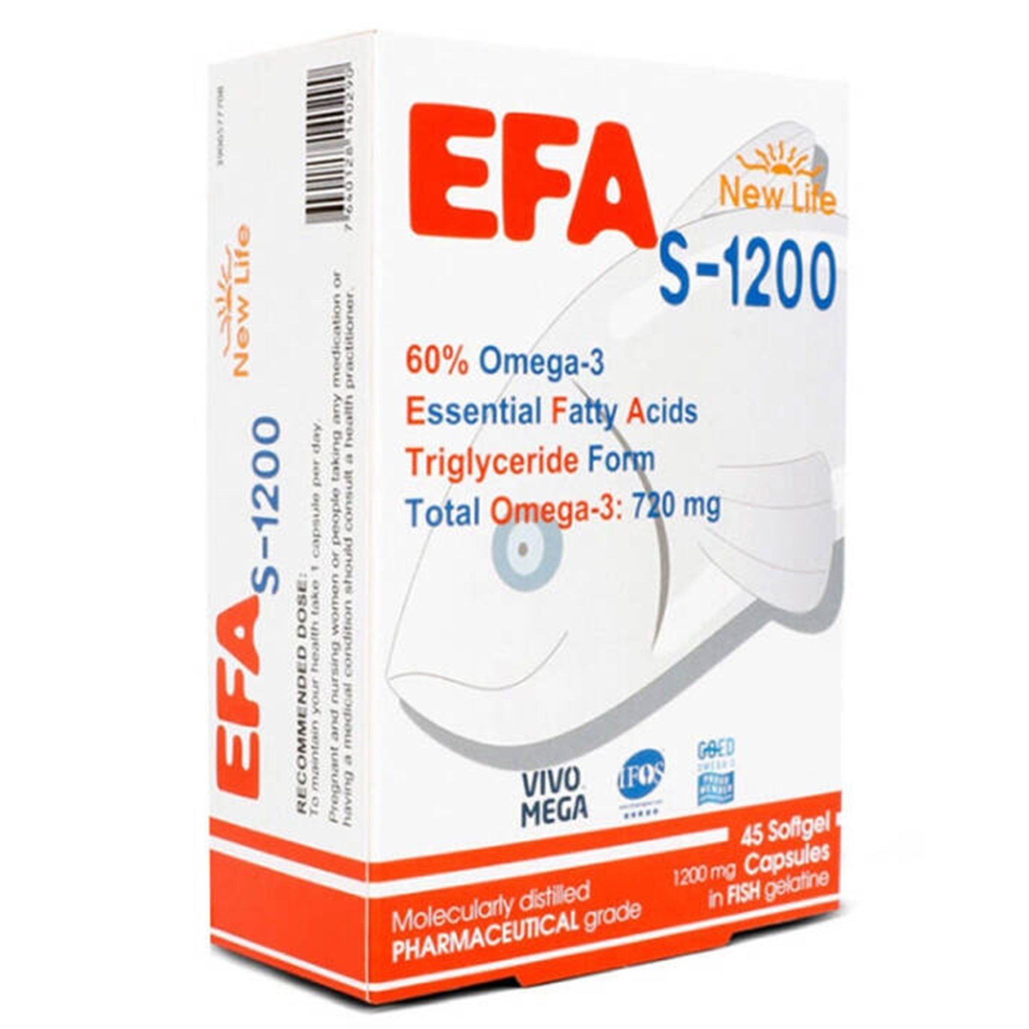 New Life EFA S-1200 Omega 3 Balık Yağı 45 Kapsül