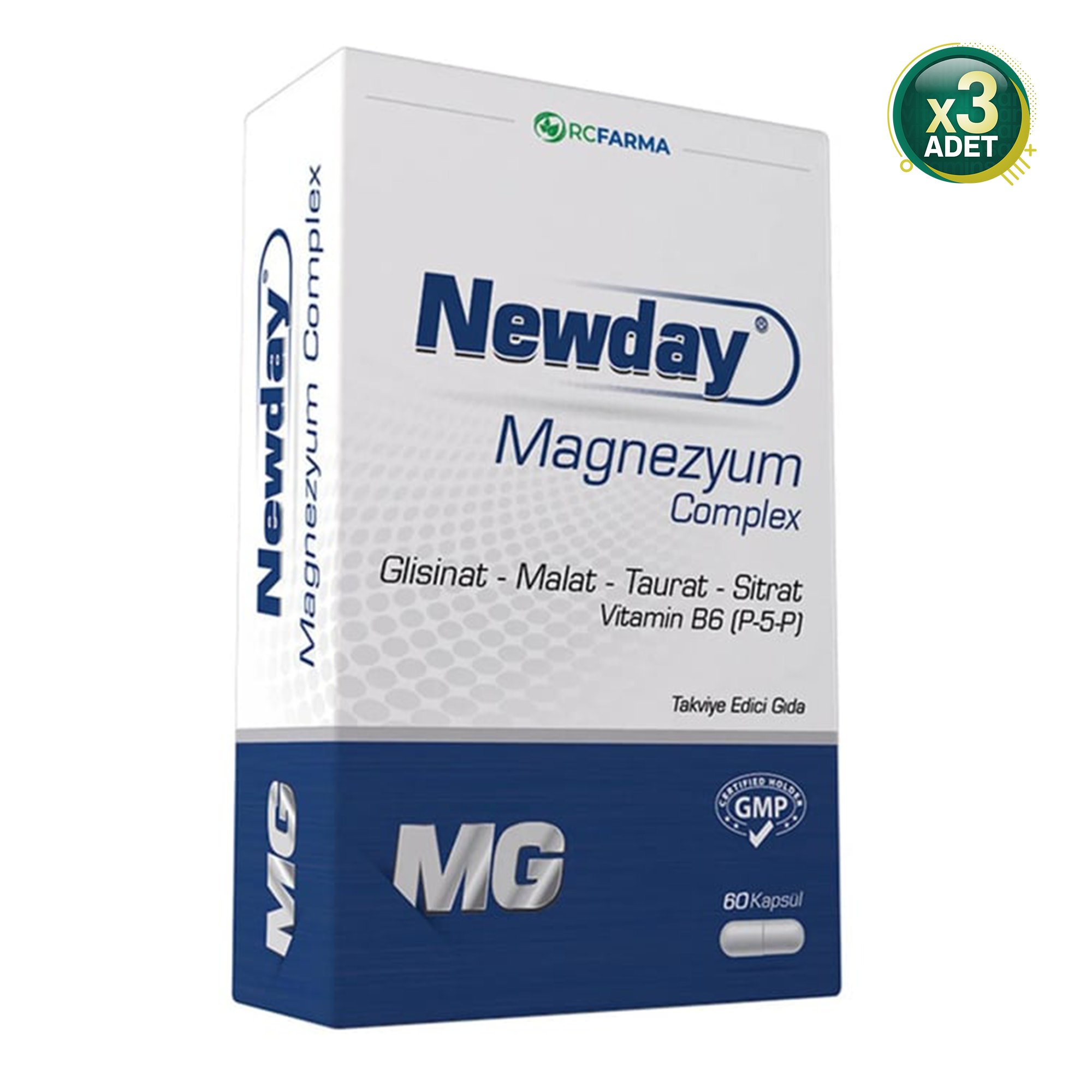 Newday Magnezyum Complex 60 Kapsül 3 Adet