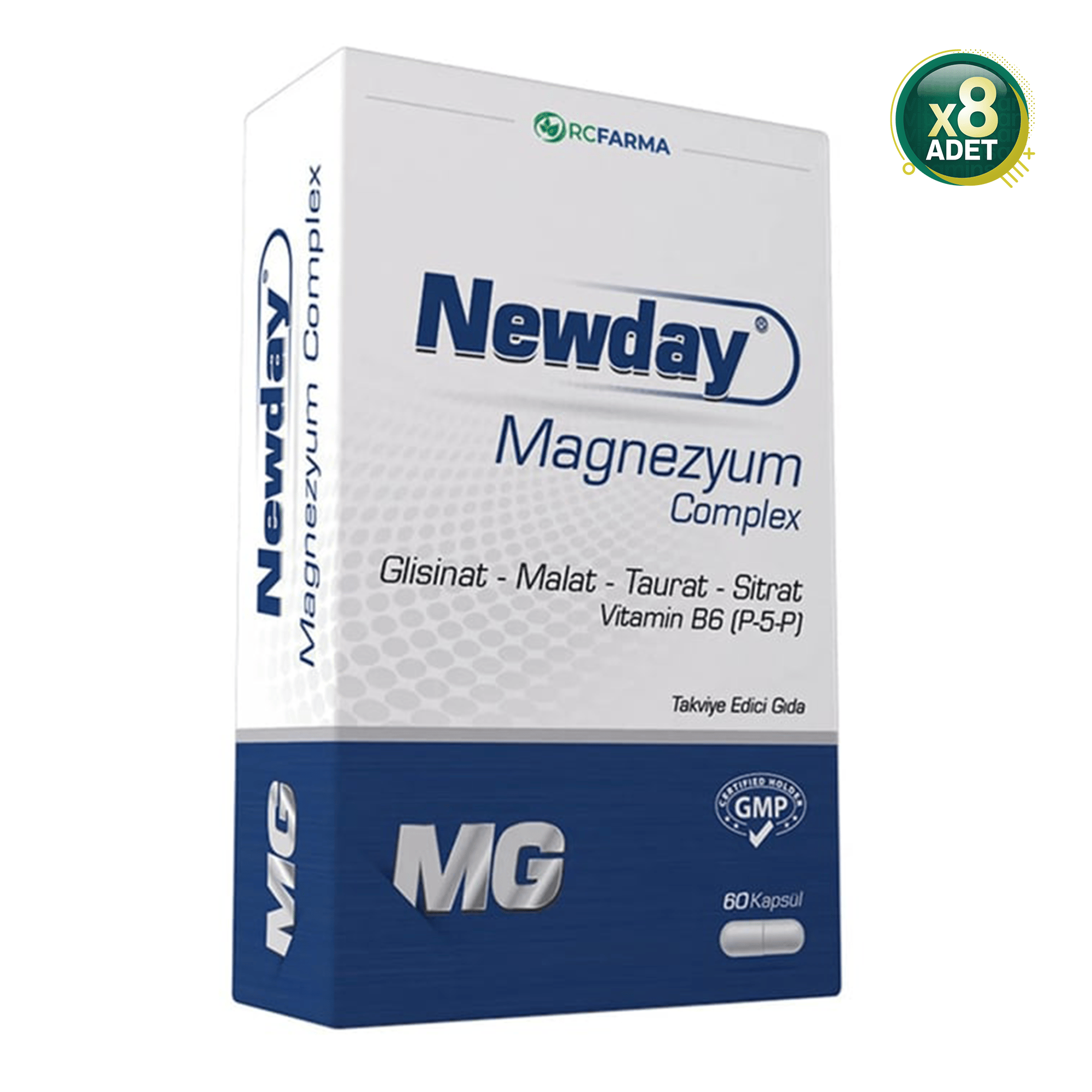 Newday Magnezyum Complex 60 Kapsül 8 Adet