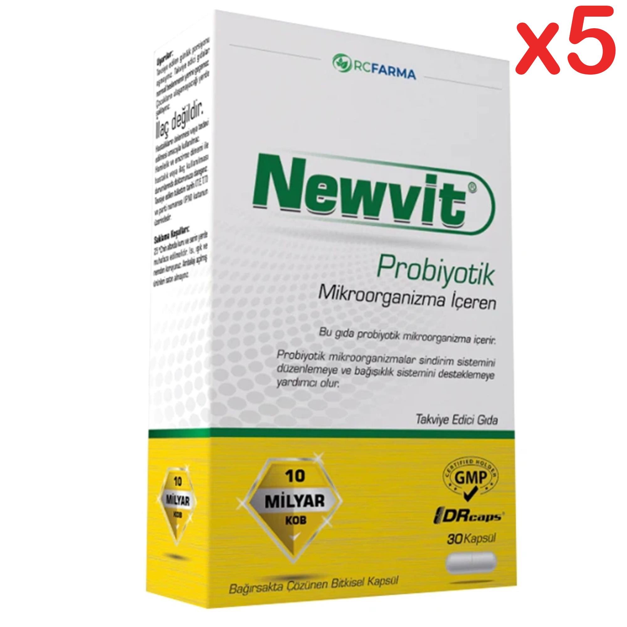 Newvit Probiyotik 30 Kapsül 5 Adet