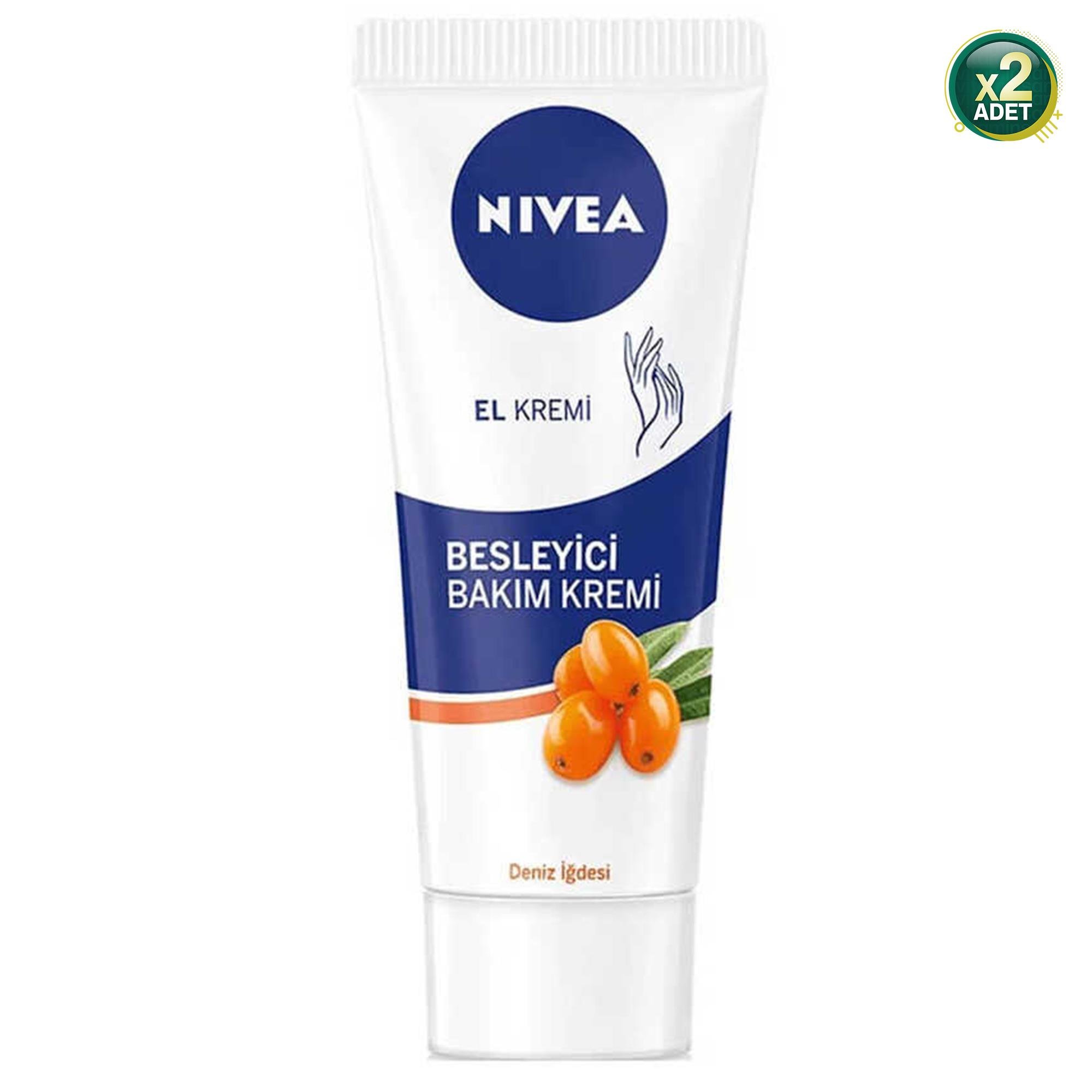 Nivea E Vitamini Deniz İğdesi 75 ml 2 Adet El ve Tırnak Kremi 