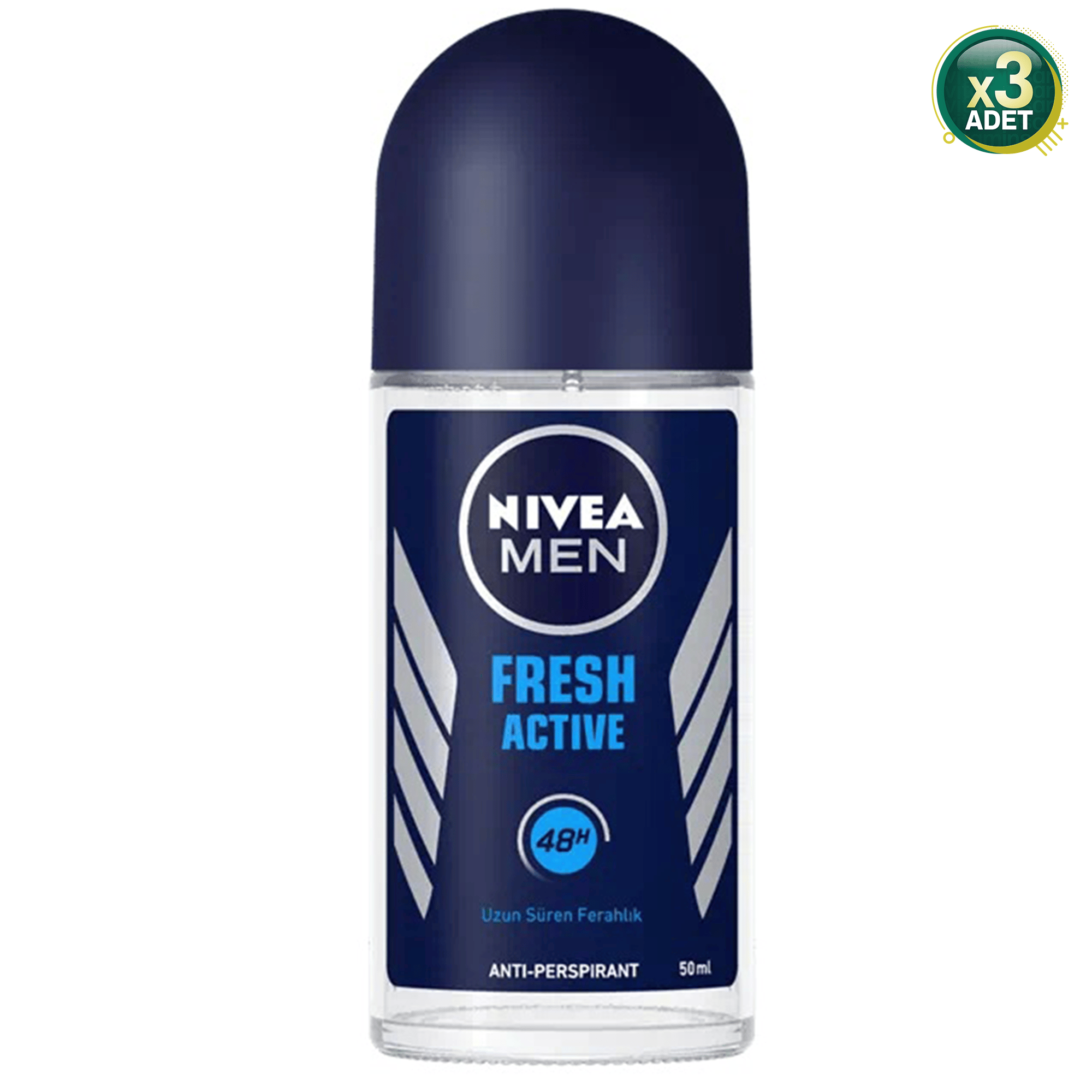 Nivea Men Fresh Active 50 ml Roll-On 3 Adet