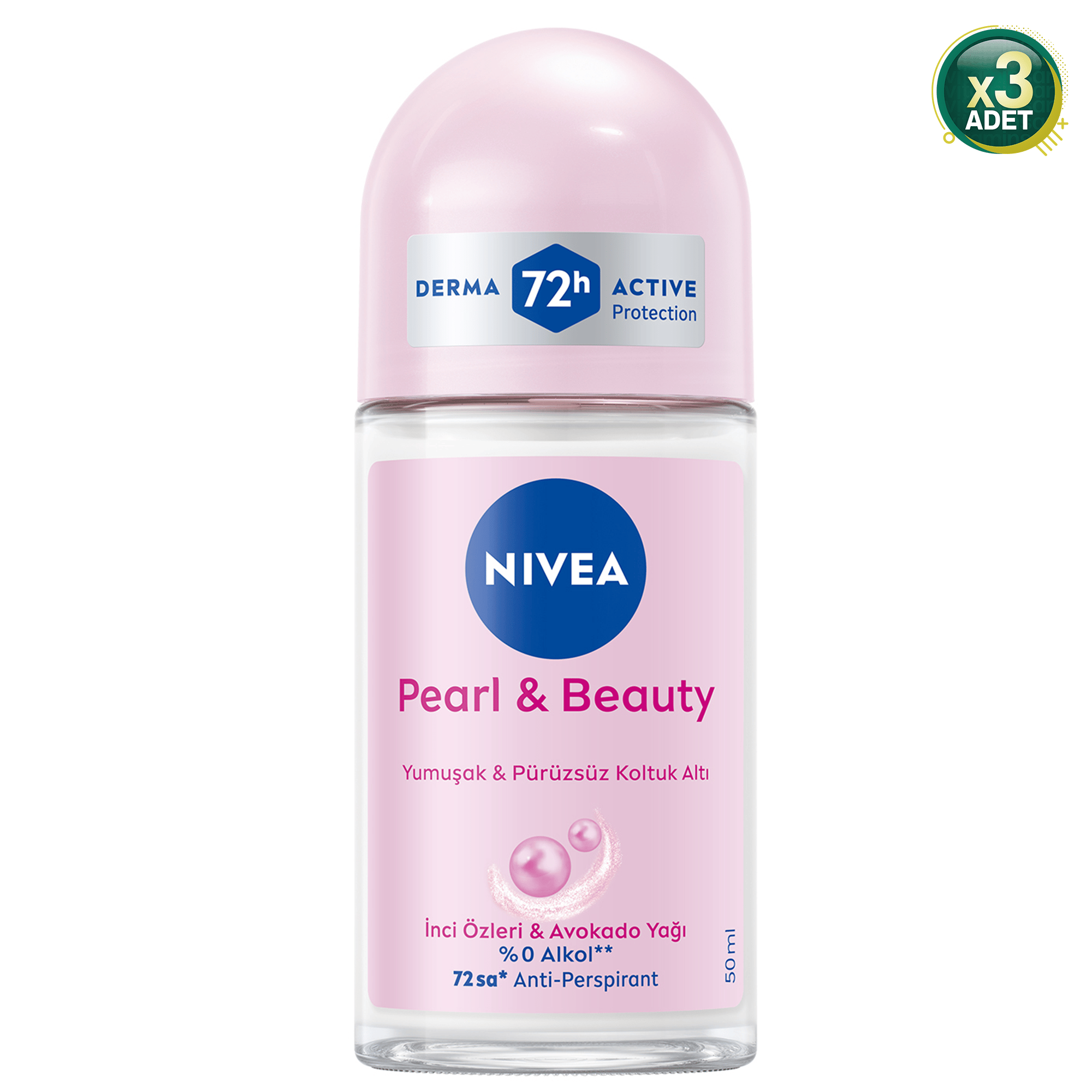 Nivea Pearl & Beauty 50 ml Roll-on 3 Adet