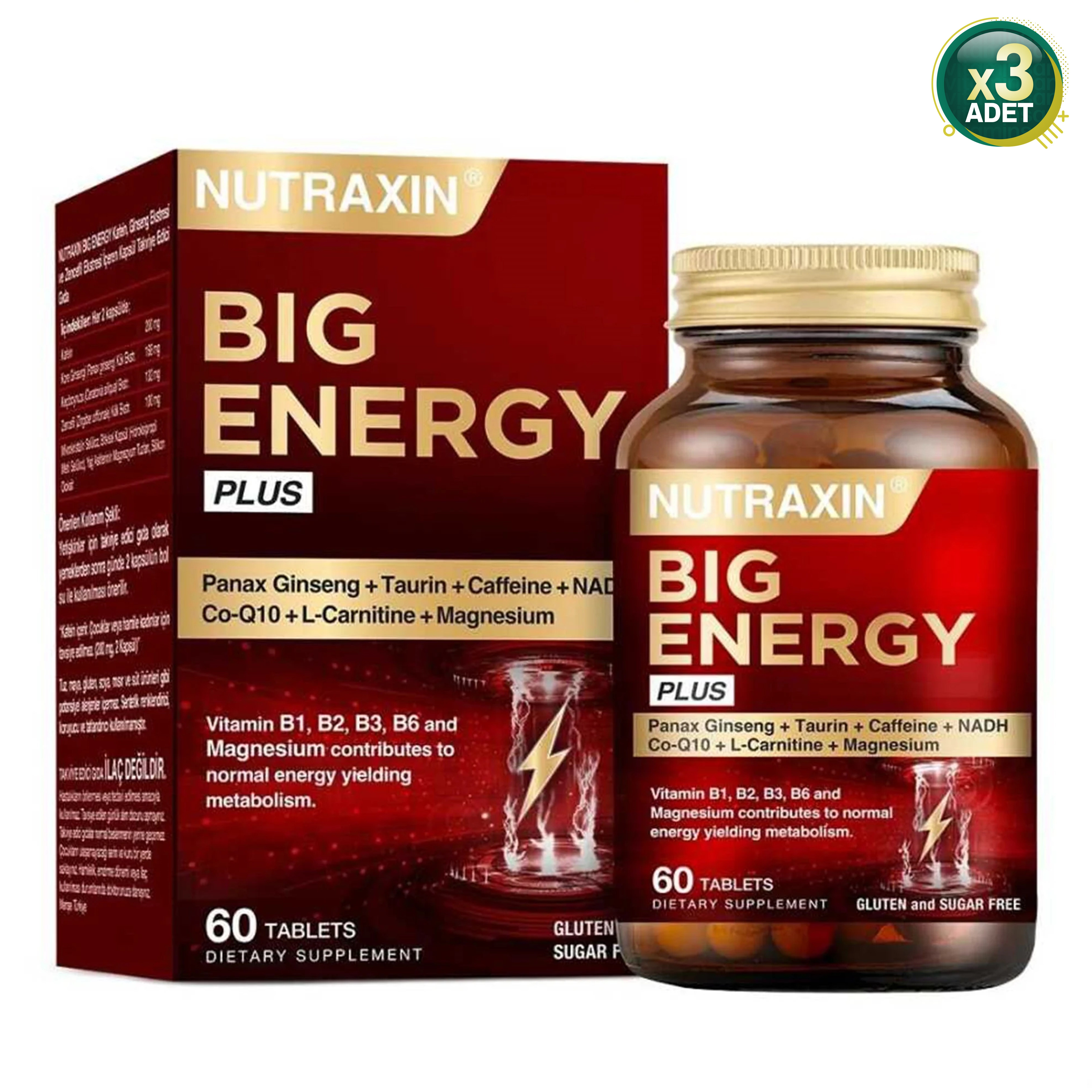 Nutraxin Big Energy Plus 60 Tablet 3 Adet