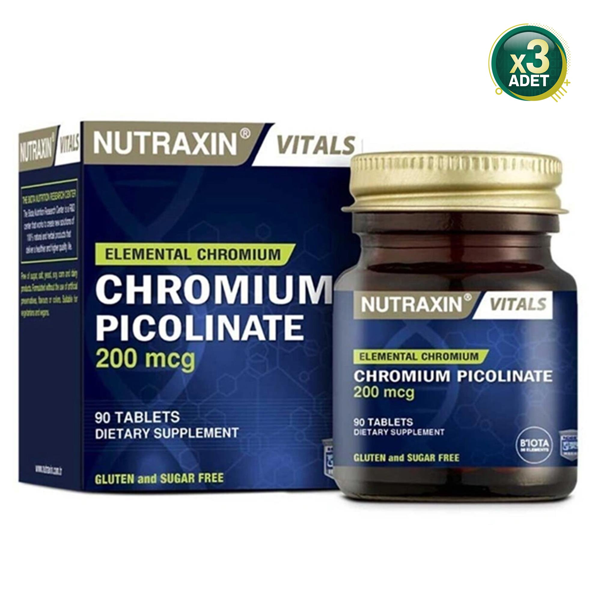 Nutraxin Chromium Picolinate 90 Tablet 3 Adet
