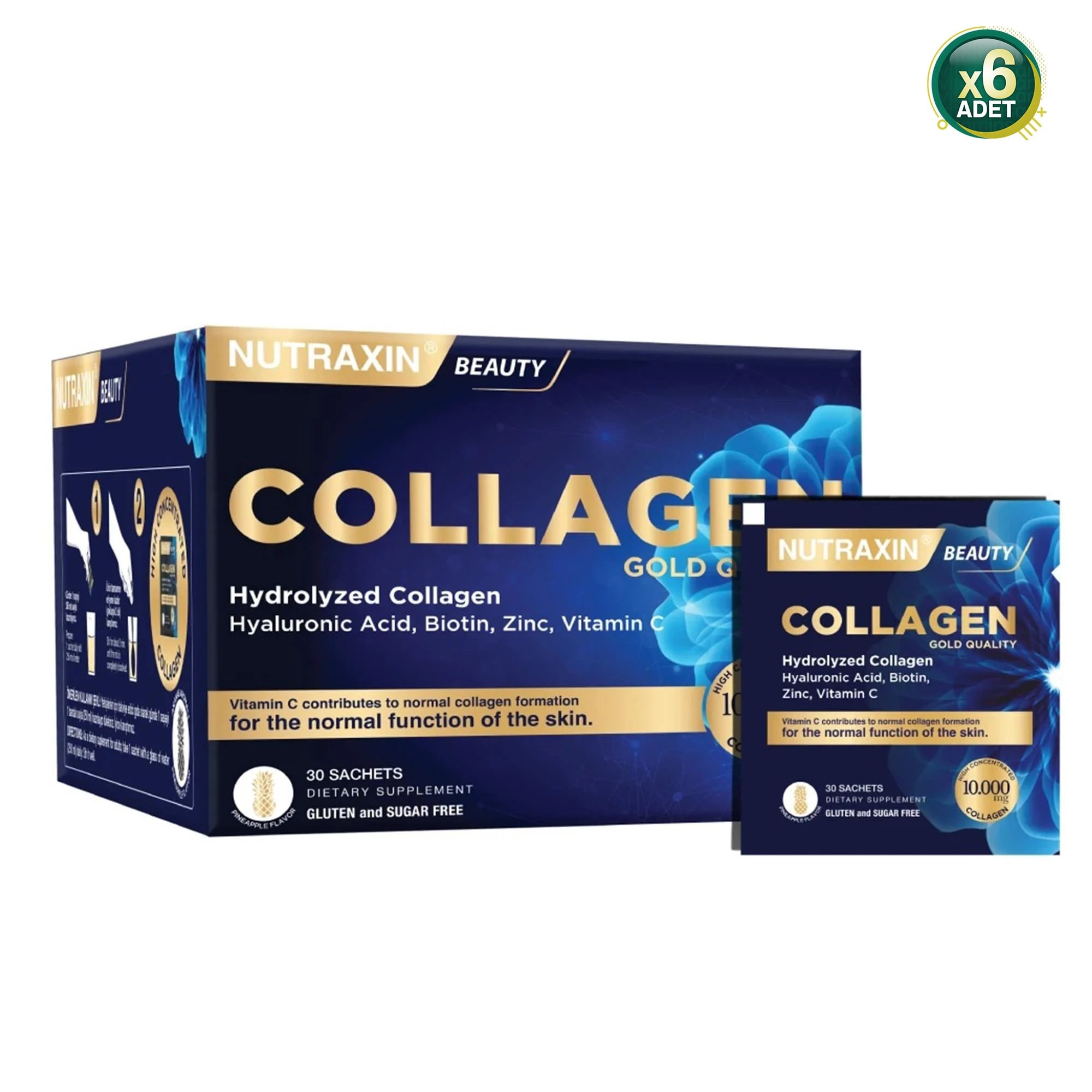 Nutraxin Collagen 10.000 mg 30 Saşe x6 Adet