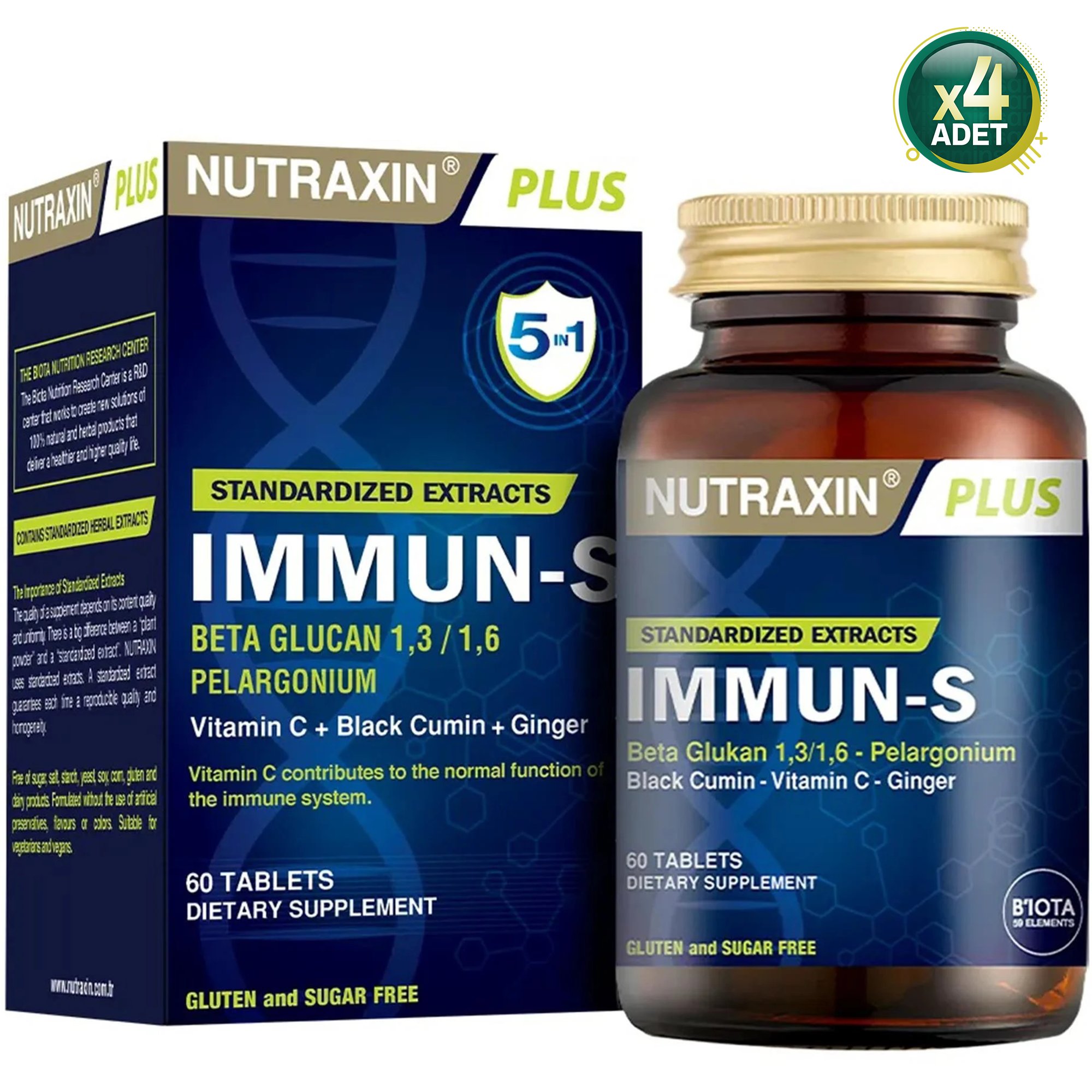 Nutraxin Immun-S 60 Tablet x 4